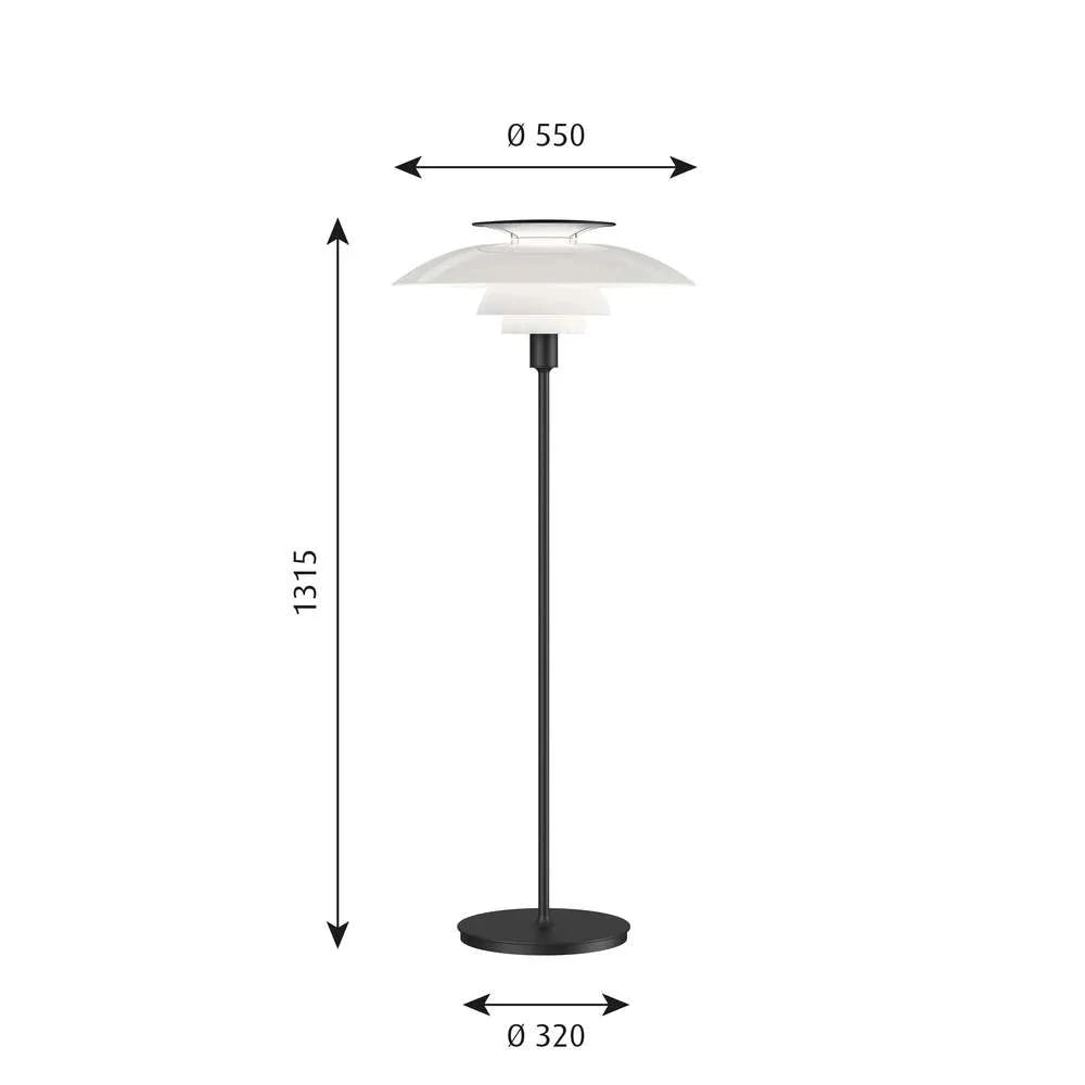 [product_category]-Louis Poulsen Ph 80 Floor Lamp, White/Black-Louis Poulsen-5714693974924-5744611459-LOU-2