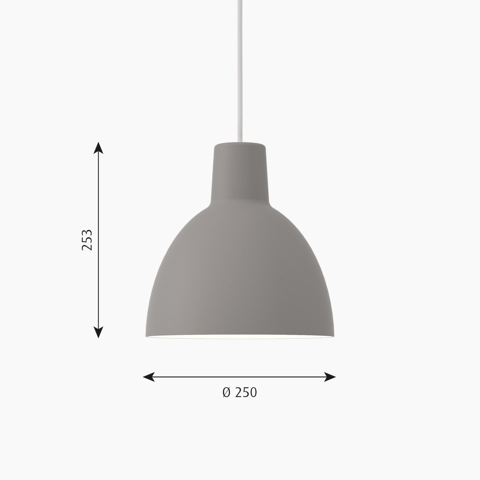 [product_category]-Louis Poulsen Toldbod 250 Pendant, Grey-Louis Poulsen-5714693063543-5741101522-LOU-2