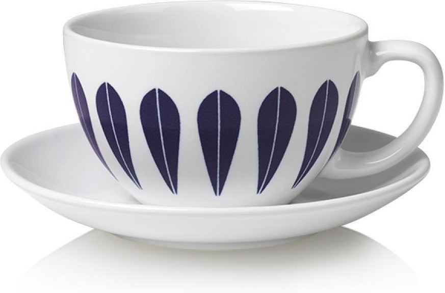 [product_category]-Lucie Kaas Arne Clausen Collection Cups W. Saucer Dark Blue, 10cm-Lucie Kaas-5711542011434-AC10DB01-LUC-1