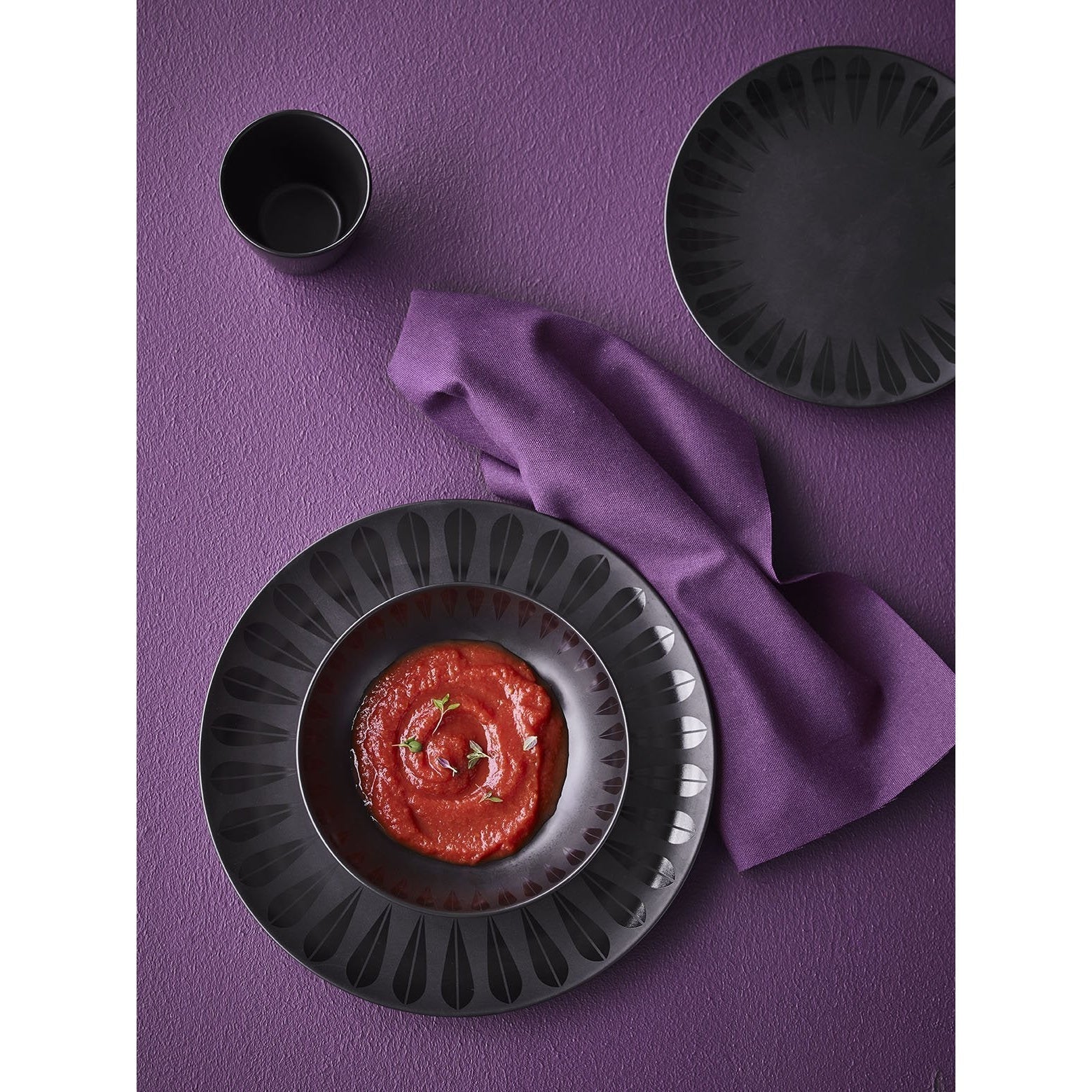 [product_category]-Lucie Kaas Arne Clausen Deep Plate Black, ø 18cm-Lucie Kaas-5711542011069-AC04BB01-LUC-3