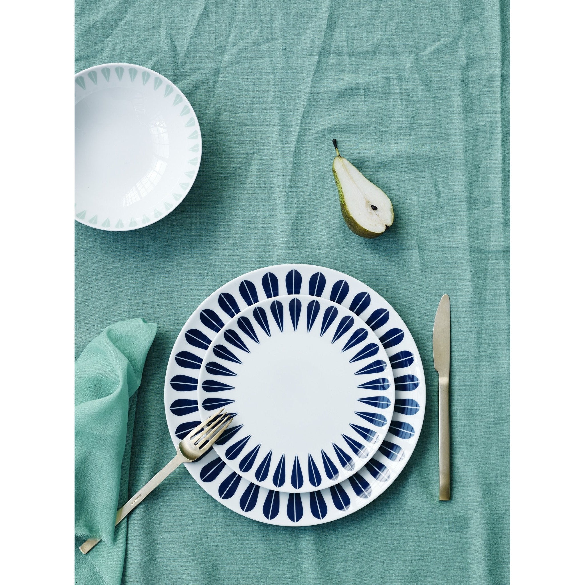 [product_category]-Lucie Kaas Arne Clausen Deep Plate, Blue-Lucie Kaas-5711542010598-AC04DB01-LUC-3