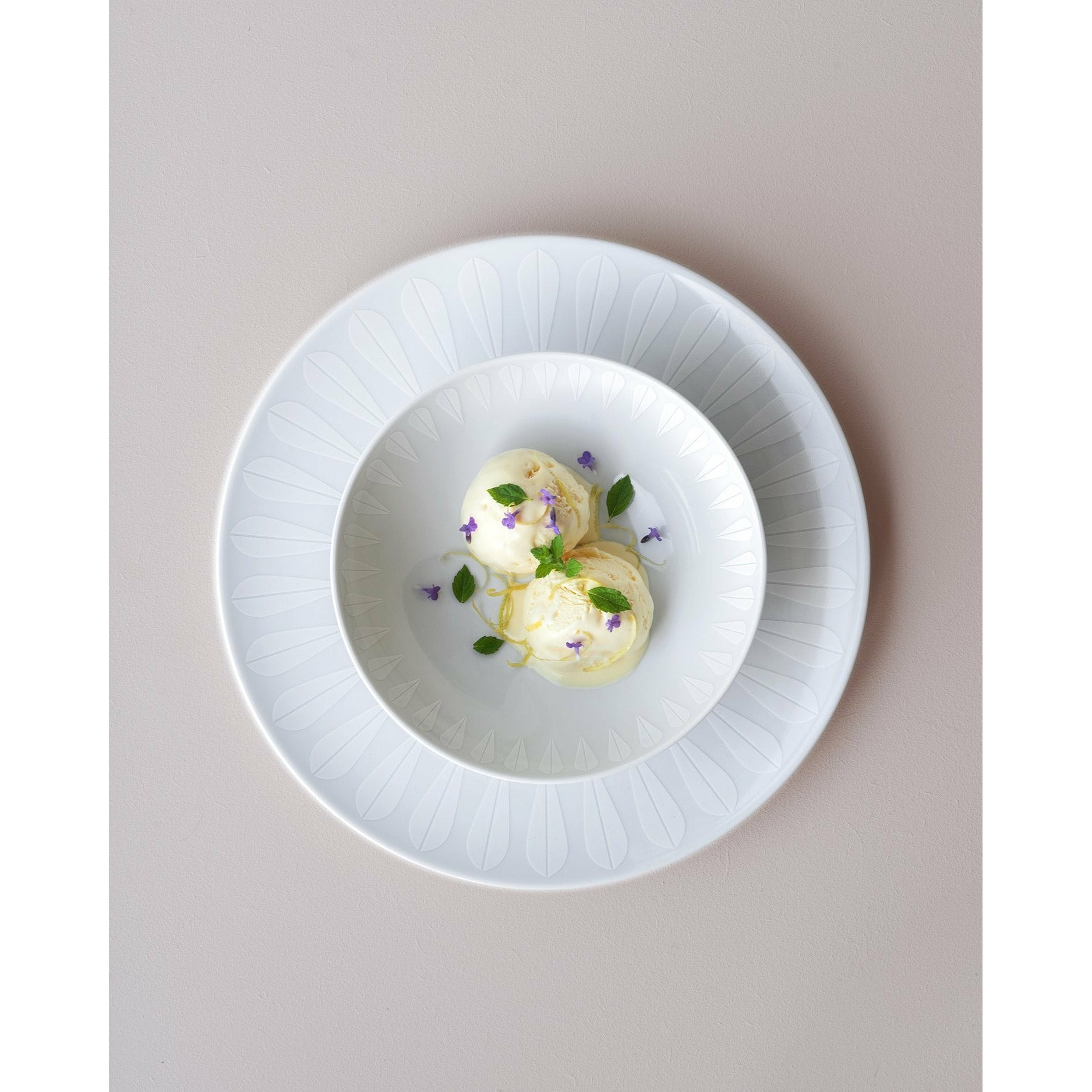 [product_category]-Lucie Kaas Arne Clausen Deep Plate White Lotus, ø18 Cm-Lucie Kaas-5711542011823-AC04WH01-LUC-2