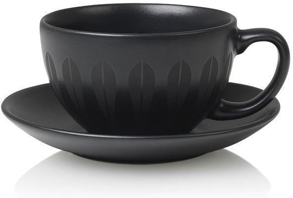 [product_category]-Lucie Kaas Arne Clausen Lotus Teacup, Black-Lucie Kaas-5711542011410-AC09BB01-LUC-1