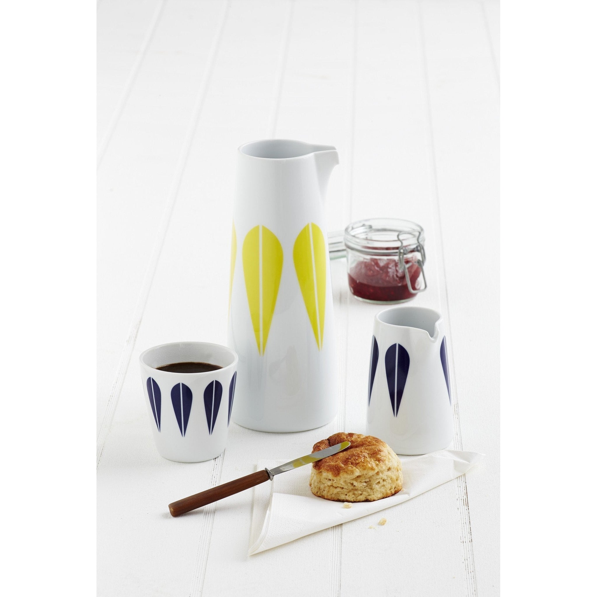 [product_category]-Lucie Kaas Arne Clausen Mug, Dark Blue-Lucie Kaas-5711542010307-AC03DB01-LUC-2
