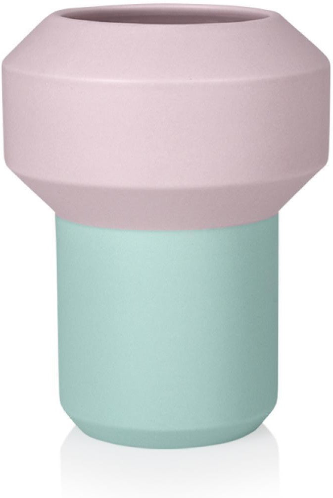 [product_category]-Lucie Kaas Fumario Vase Mint/Pink, 20,5cm-Lucie Kaas-5711542240254-FU02PIMI-LUC-1
