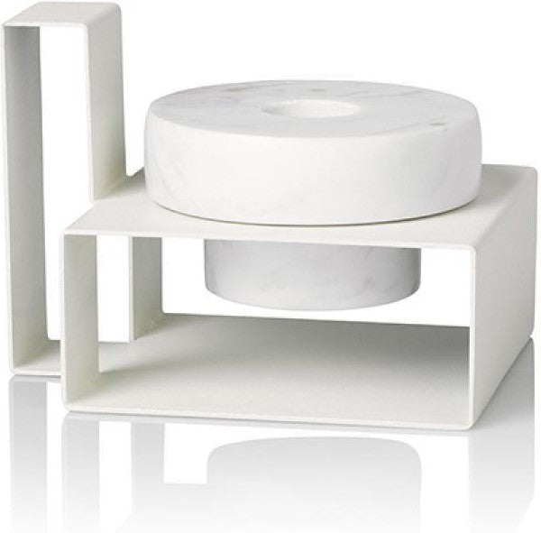 [product_category]-Lucie Kaas Marco Candlestick White, 8cm-Lucie Kaas-5711542230026-MR01WH-LUC-1