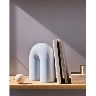 [product_category]-Lucie Kaas Paipa Tube Ceramic Figure Small, Blue Fog-Lucie Kaas-5711542350045-PA01BLS-LUC-2