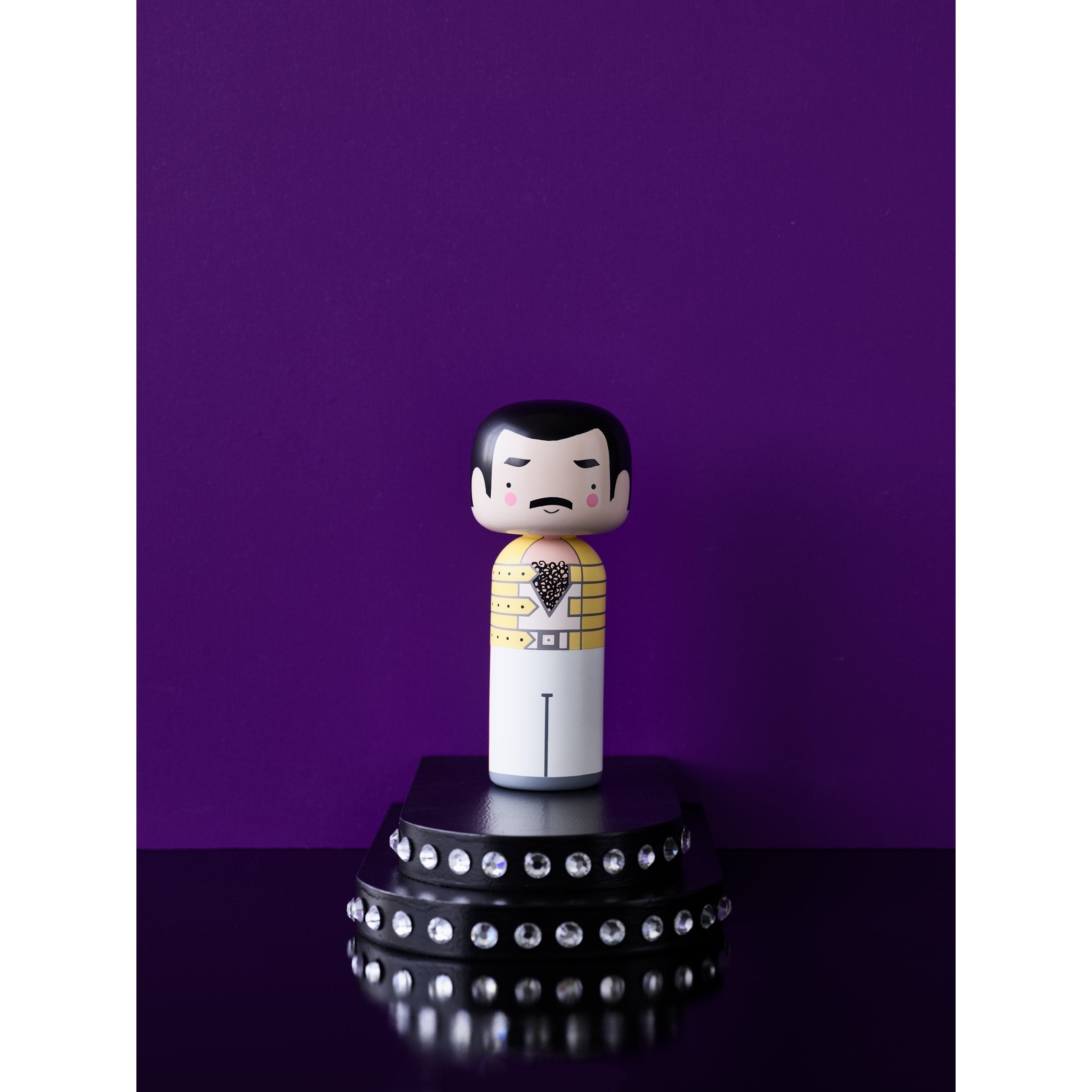 [product_category]-Lucie Kaas Sketch.Inc Kokeshi Doll, Freddie Mercury-Lucie Kaas-5711542160330-SI02FR-LUC-2