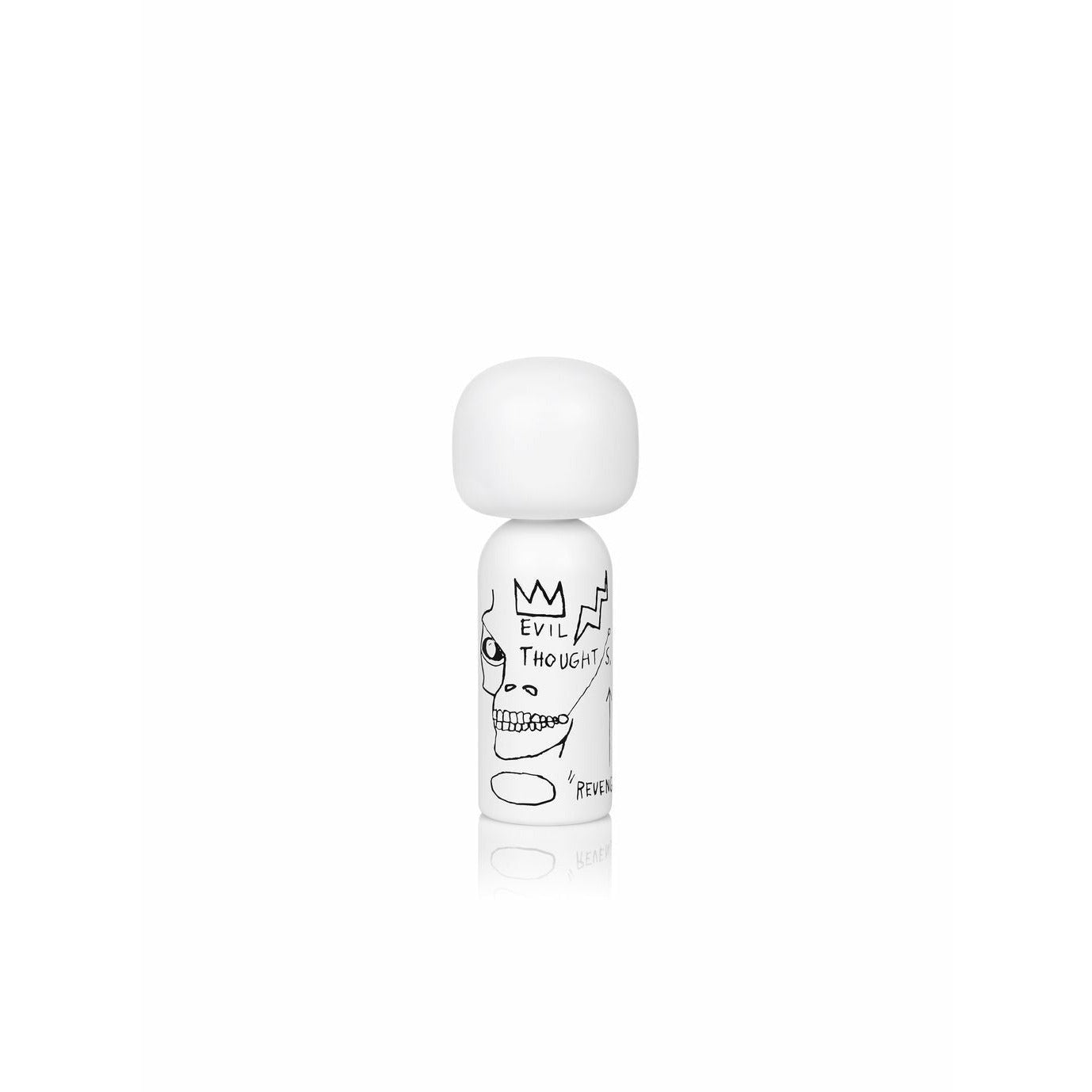 [product_category]-Lucie Kaas Sketch.Inc Kokeshi Doll, Jean Michel Basquiat, Evil Thoughts White-Lucie Kaas-5711542161320-SI02BAWH-LUC-1