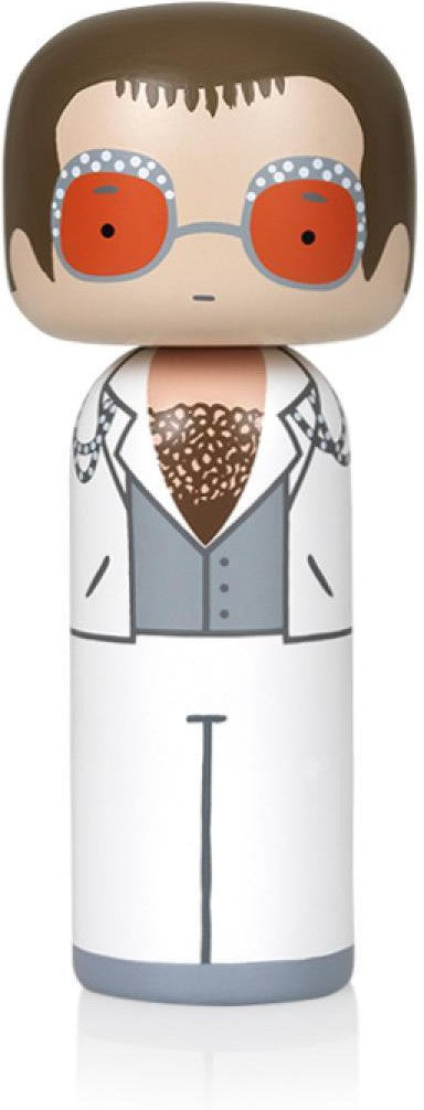 [product_category]-Lucie Kaas Sketch.Inc Kokeshi Doll, White Elton H14,5 Cm-Lucie Kaas-5711542160590-SI02EL1-LUC-1