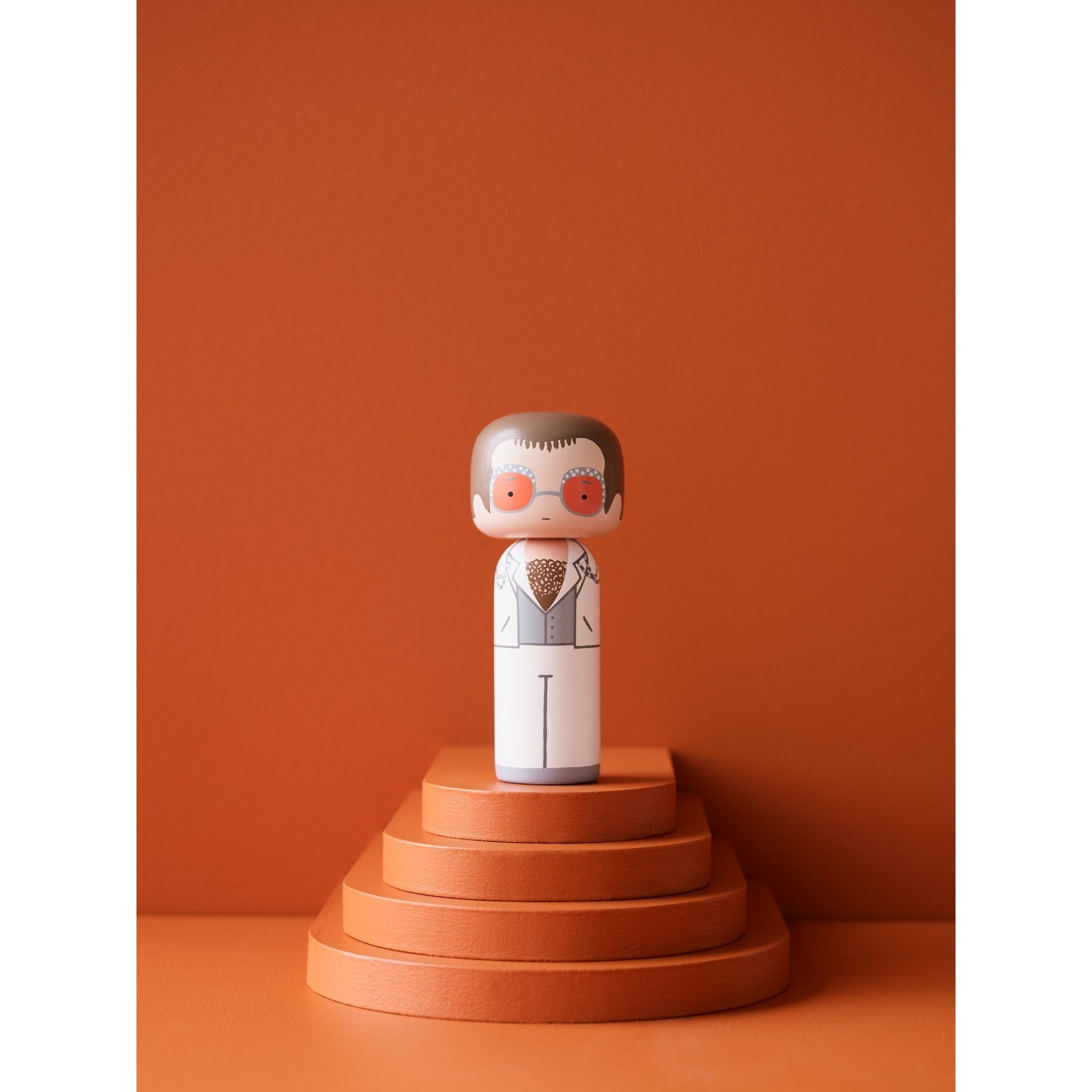 [product_category]-Lucie Kaas Sketch.Inc Kokeshi Doll, White Elton H14,5 Cm-Lucie Kaas-5711542160590-SI02EL1-LUC-2