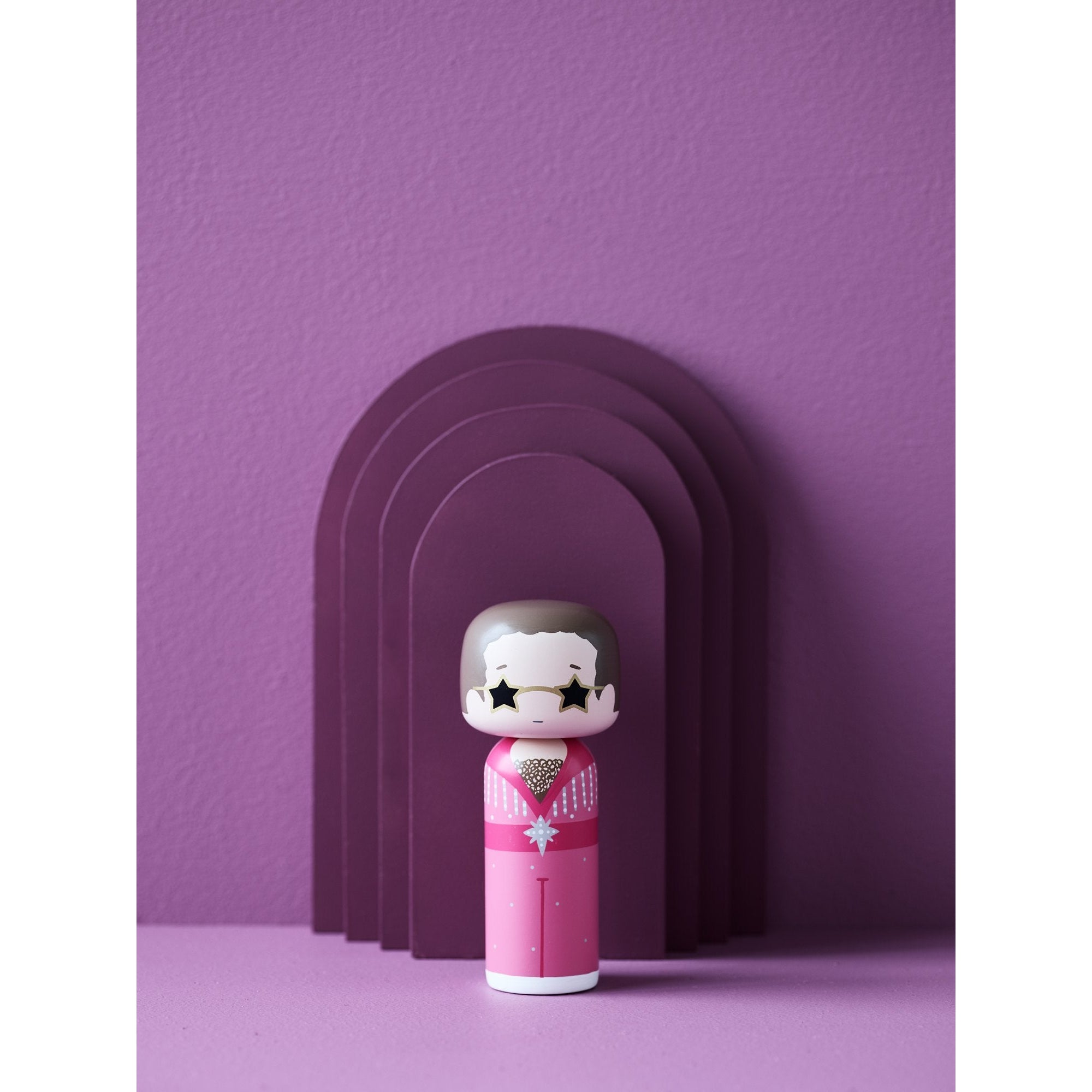 [product_category]-Lucie Kaas Sketch.Inc Kokeshi Doll, White Elton H14,5 Cm-Lucie Kaas-5711542160590-SI02EL1-LUC-3