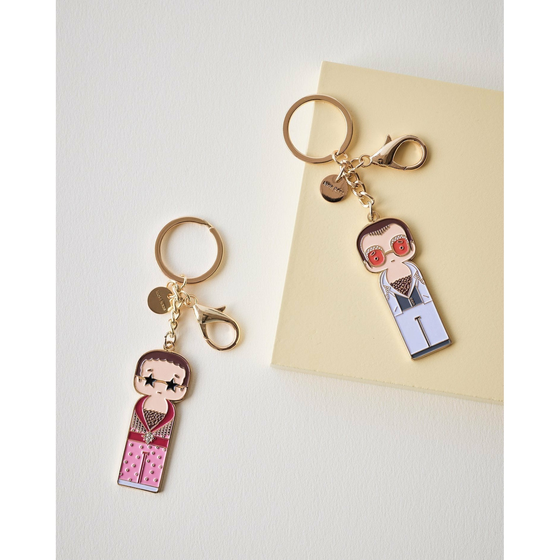 [product_category]-Lucie Kaas Sketch.Inc Kokeshi Keychain, Elton In Pink-Lucie Kaas-5711542160699-SI05EL2-LUC-2
