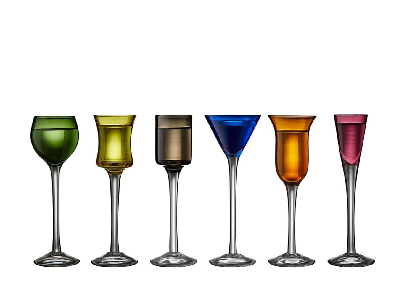 [product_category]-Lyngby Glas Schnapps Glass Assorted Colours, 6 Pcs.-Lyngby Glas-5722009162088-916208-LYN-2