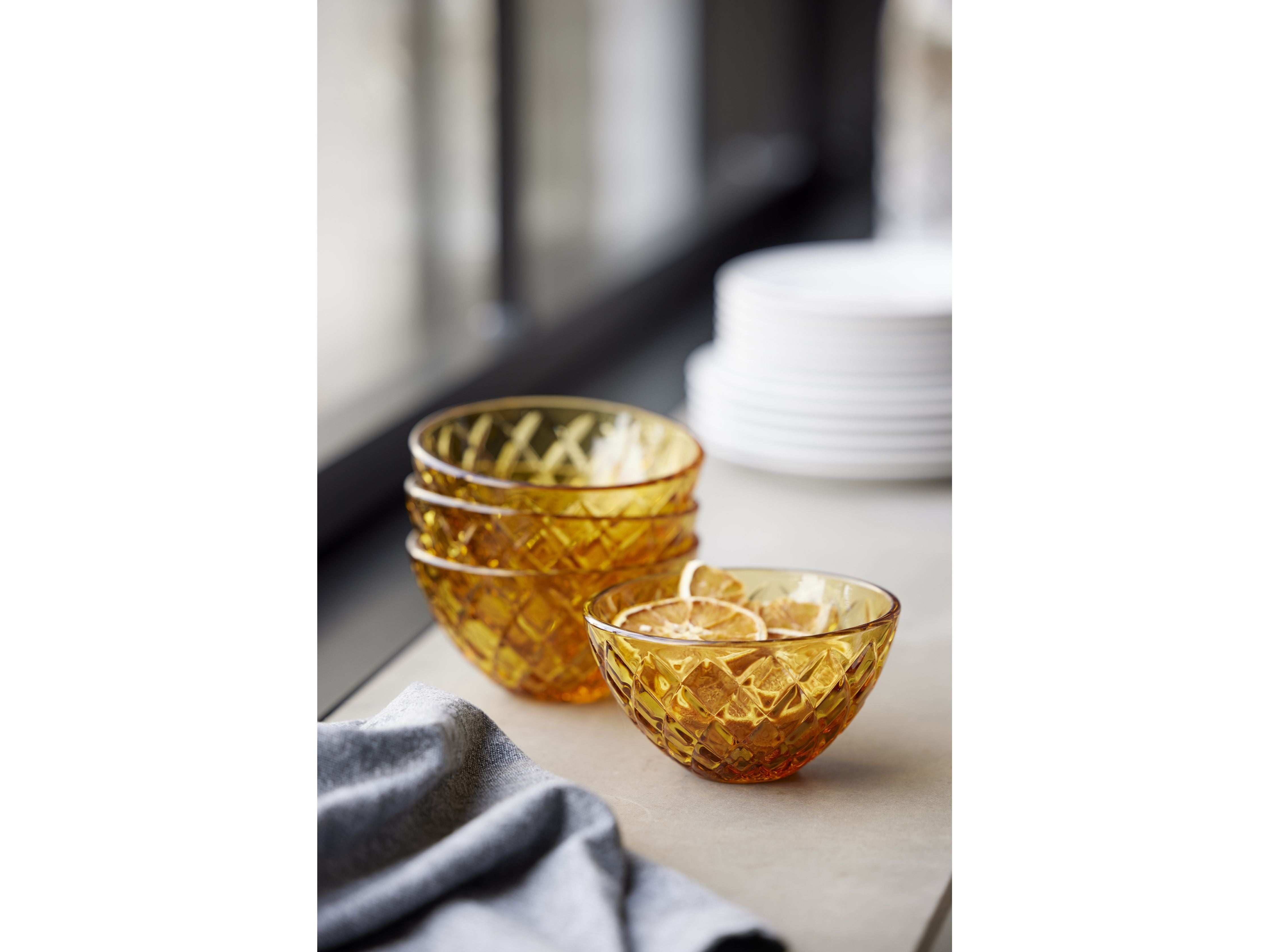 [product_category]-Lyngby Glas Sorrento Bowl Set Of 4, Amber-Lyngby Glas-5722000290308-29030-LYN-9