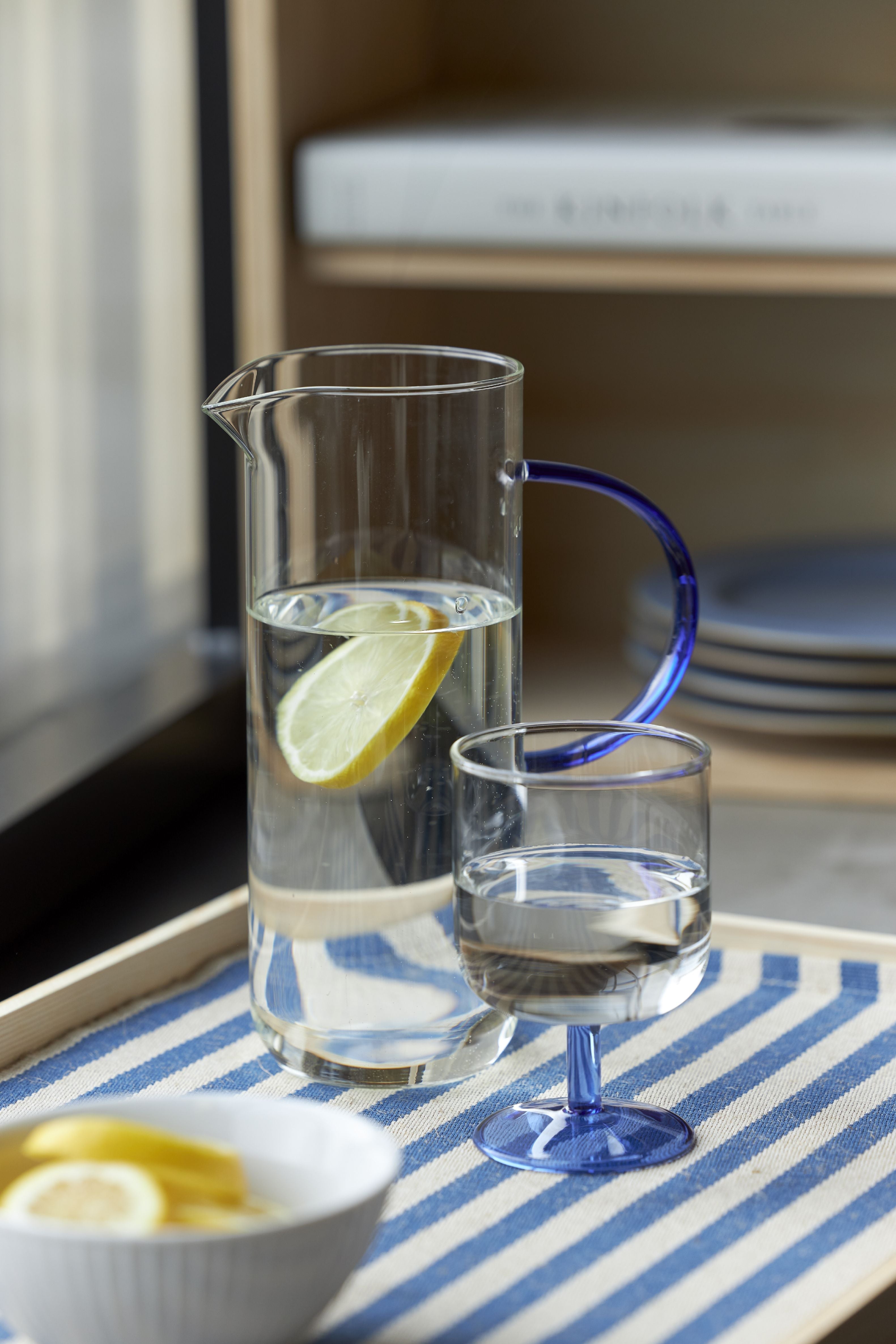 [product_category]-Lyngby Glas Torino Glass Jug 1,1 L, Clear/Blue-Lyngby Glas-5722000301912-30191-LYN-4