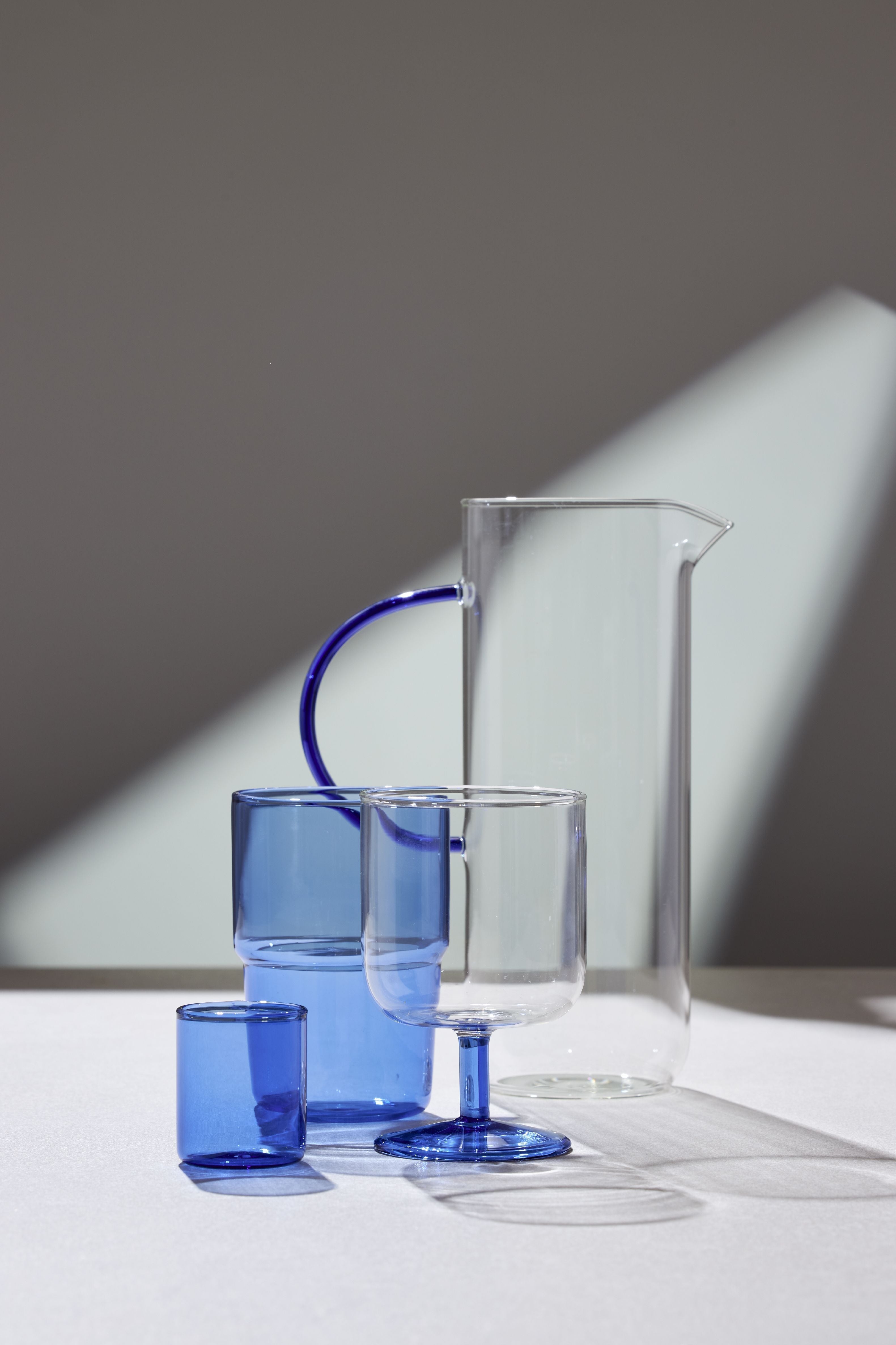 [product_category]-Lyngby Glas Torino Glass Jug 1,1 L, Clear/Blue-Lyngby Glas-5722000301912-30191-LYN-5