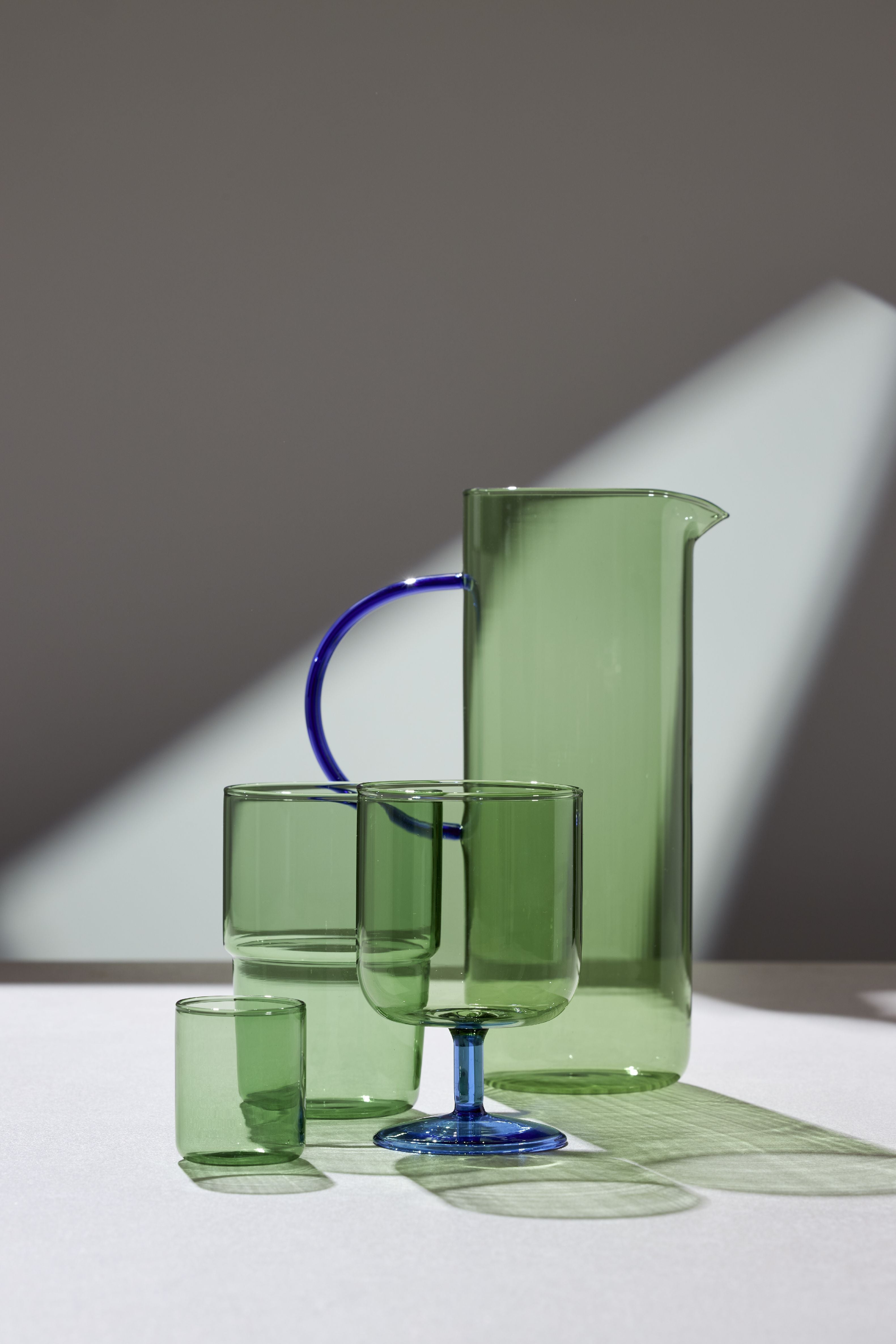 [product_category]-Lyngby Glas Torino Glass Jug 1,1 L, Green/Blue-Lyngby Glas-5722000301950-30195-LYN-5