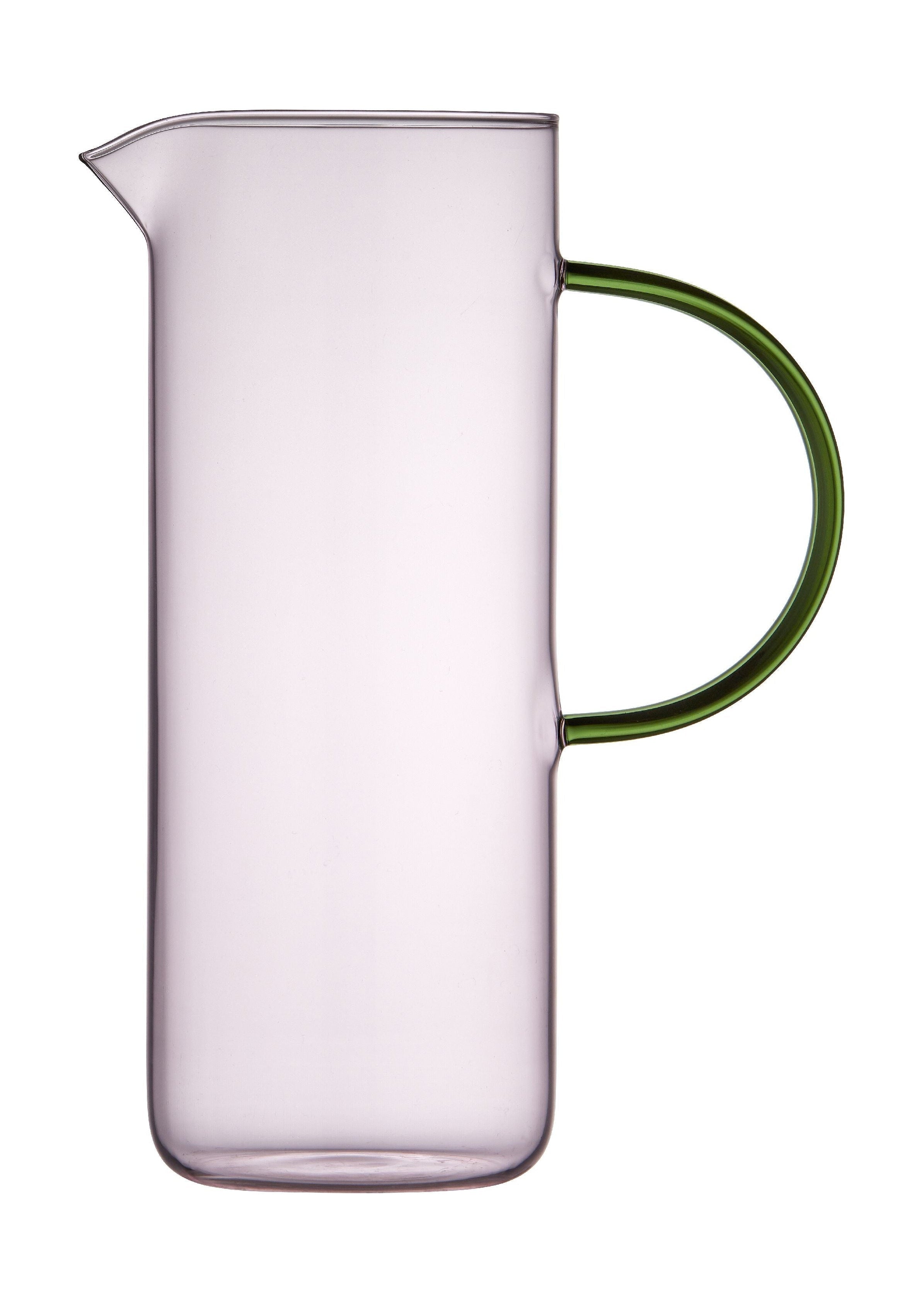 [product_category]-Lyngby Glas Torino Glass Jug 1,1 L, Pink/Green-Lyngby Glas-5722000301943-30194-LYN-1