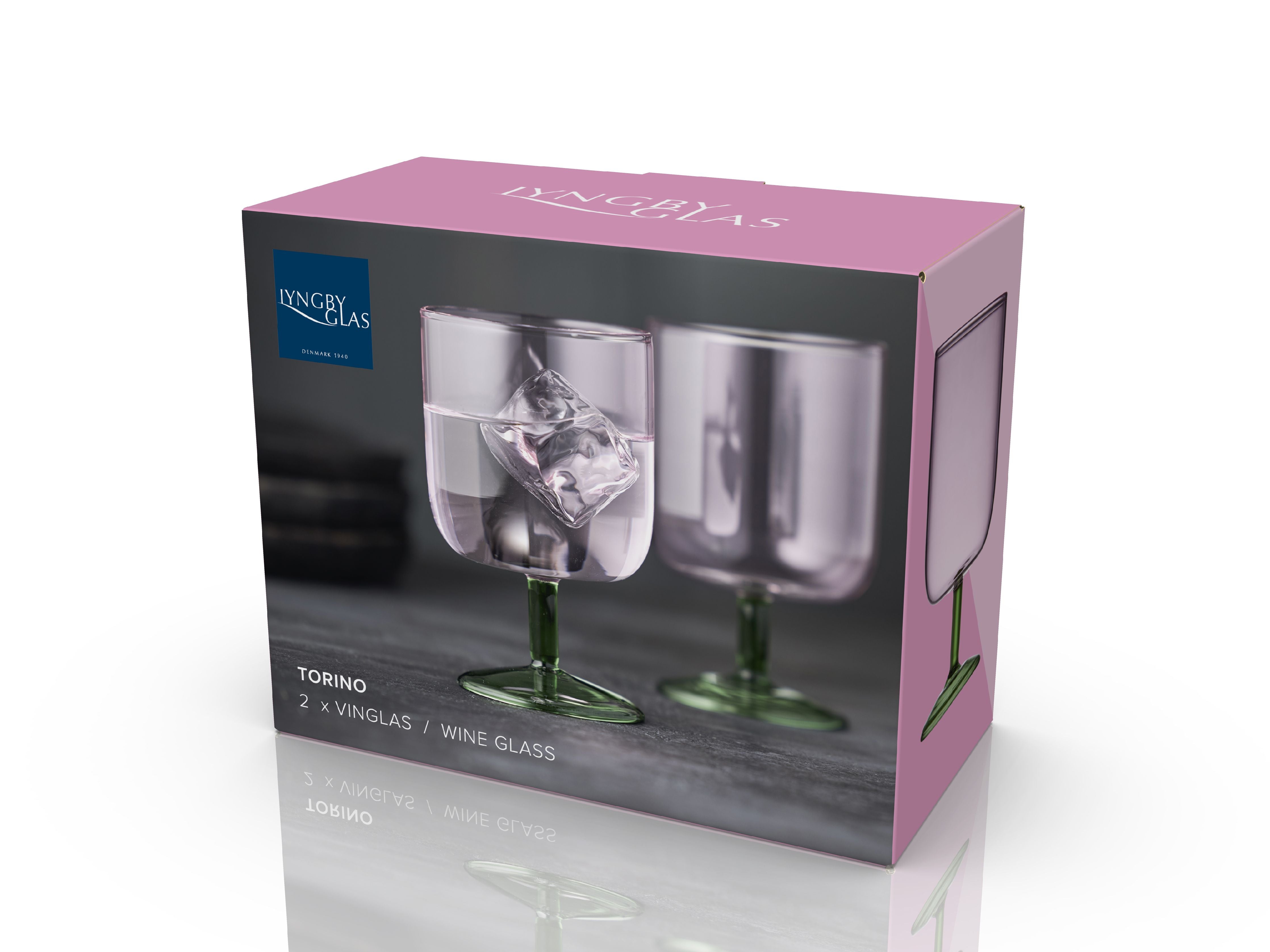 [product_category]-Lyngby Glas Torino Wine Glass 30 Cl 2 Pcs, Pink/Green-Lyngby Glas-5722000302056-30205-LYN-4