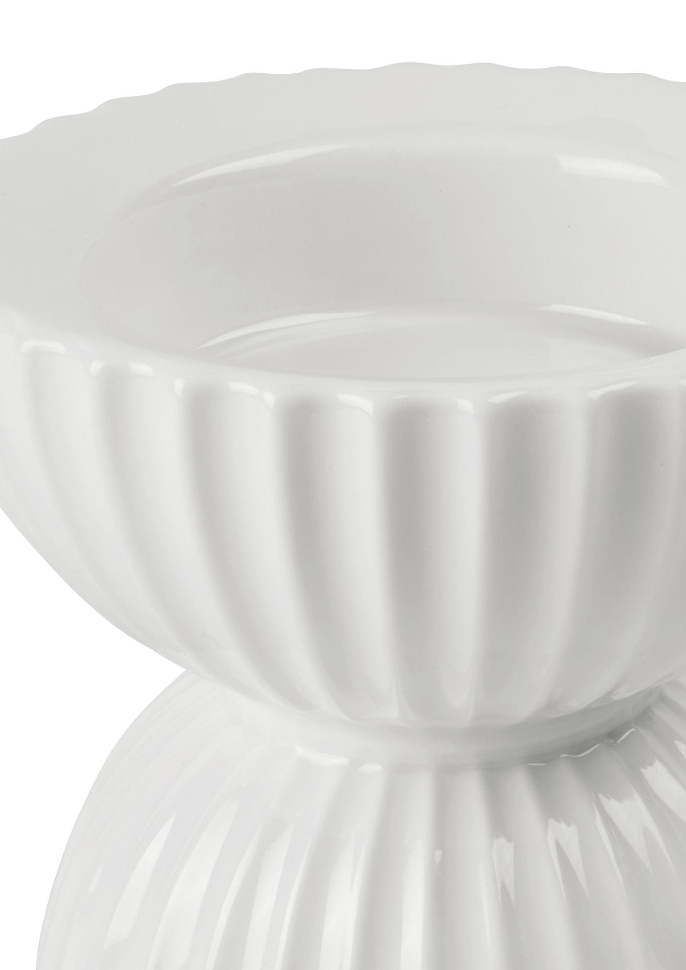 [product_category]-Lyngby Porcelæn Lyngby Tura Block Candle Holder ø11,5 Cm, White-Lyngby Porcelæn-5711507014661-201466-LYN-4