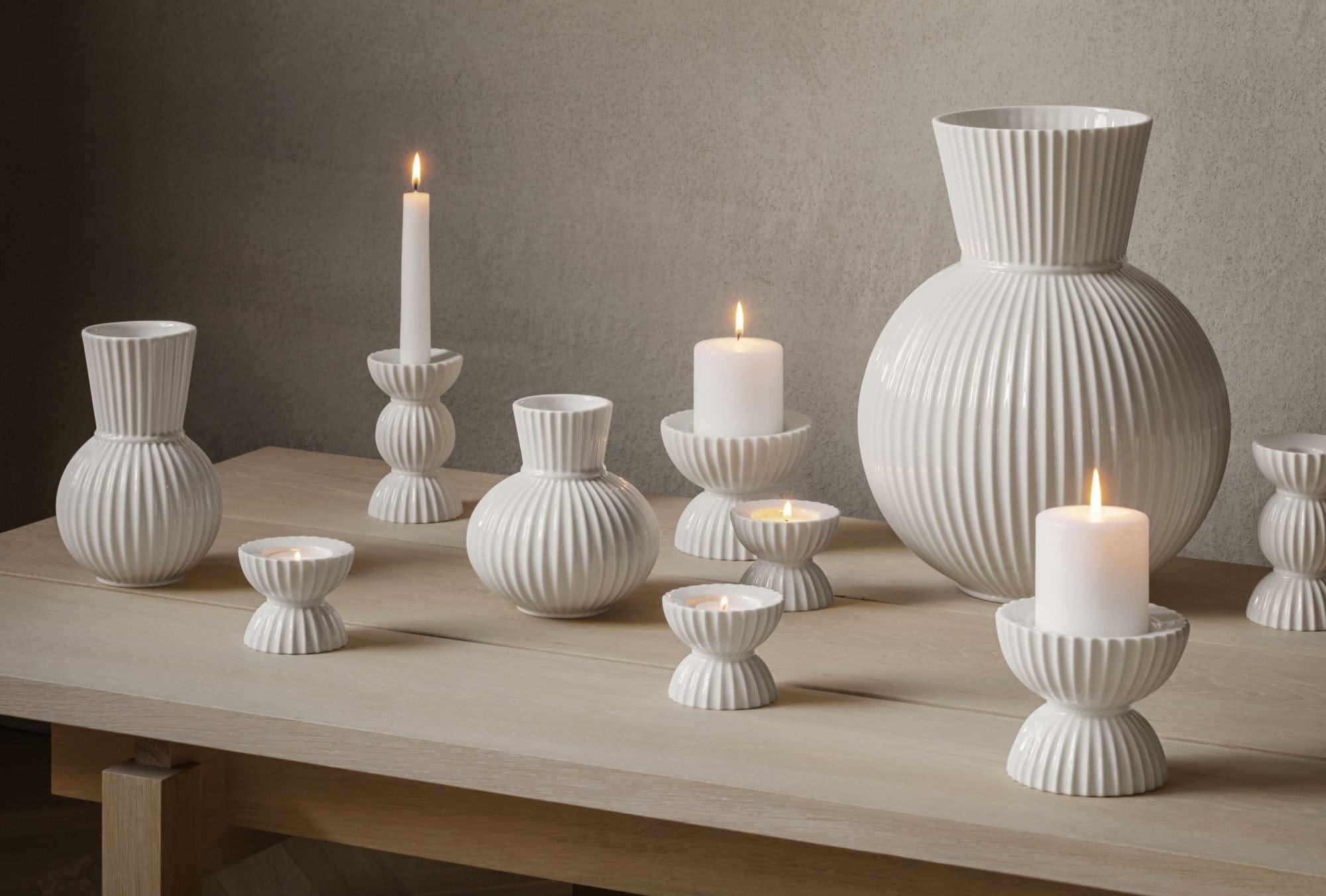[product_category]-Lyngby Porcelæn Lyngby Tura Block Candle Holder ø11,5 Cm, White-Lyngby Porcelæn-5711507014661-201466-LYN-6