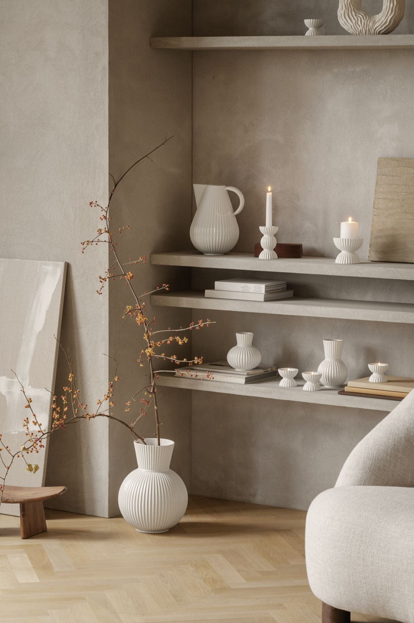 [product_category]-Lyngby Porcelæn Lyngby Tura Block Candle Holder ø11,5 Cm, White-Lyngby Porcelæn-5711507014661-201466-LYN-9