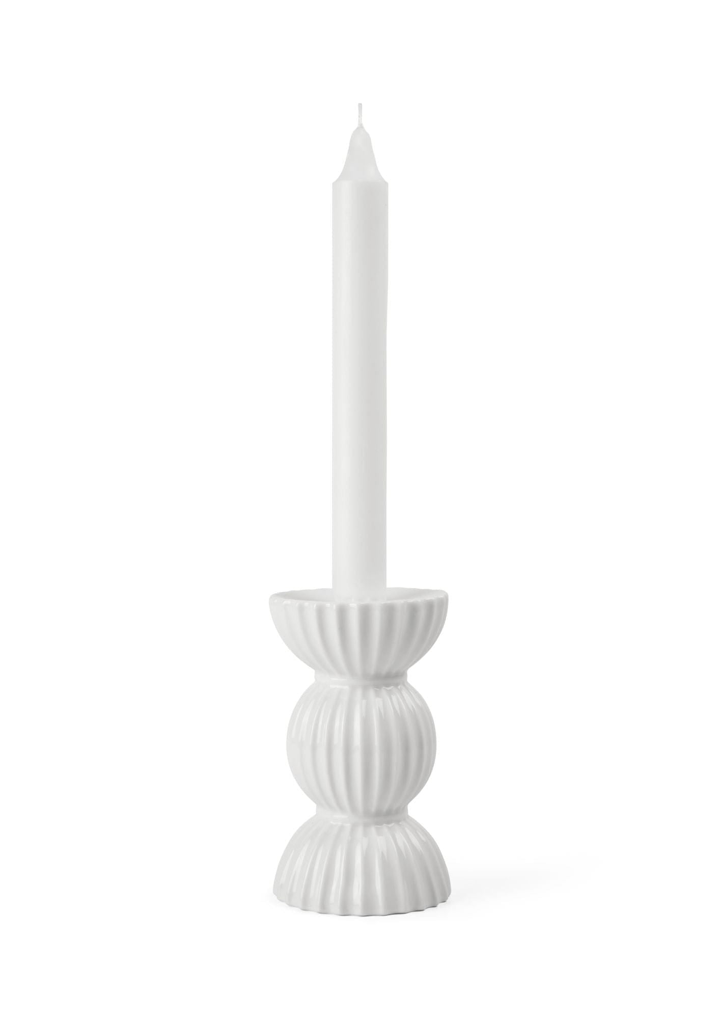 [product_category]-Lyngby Porcelæn Lyngby Tura Candlestick 14 Cm, White-Lyngby Porcelæn-5711507014654-201465-LYN-2