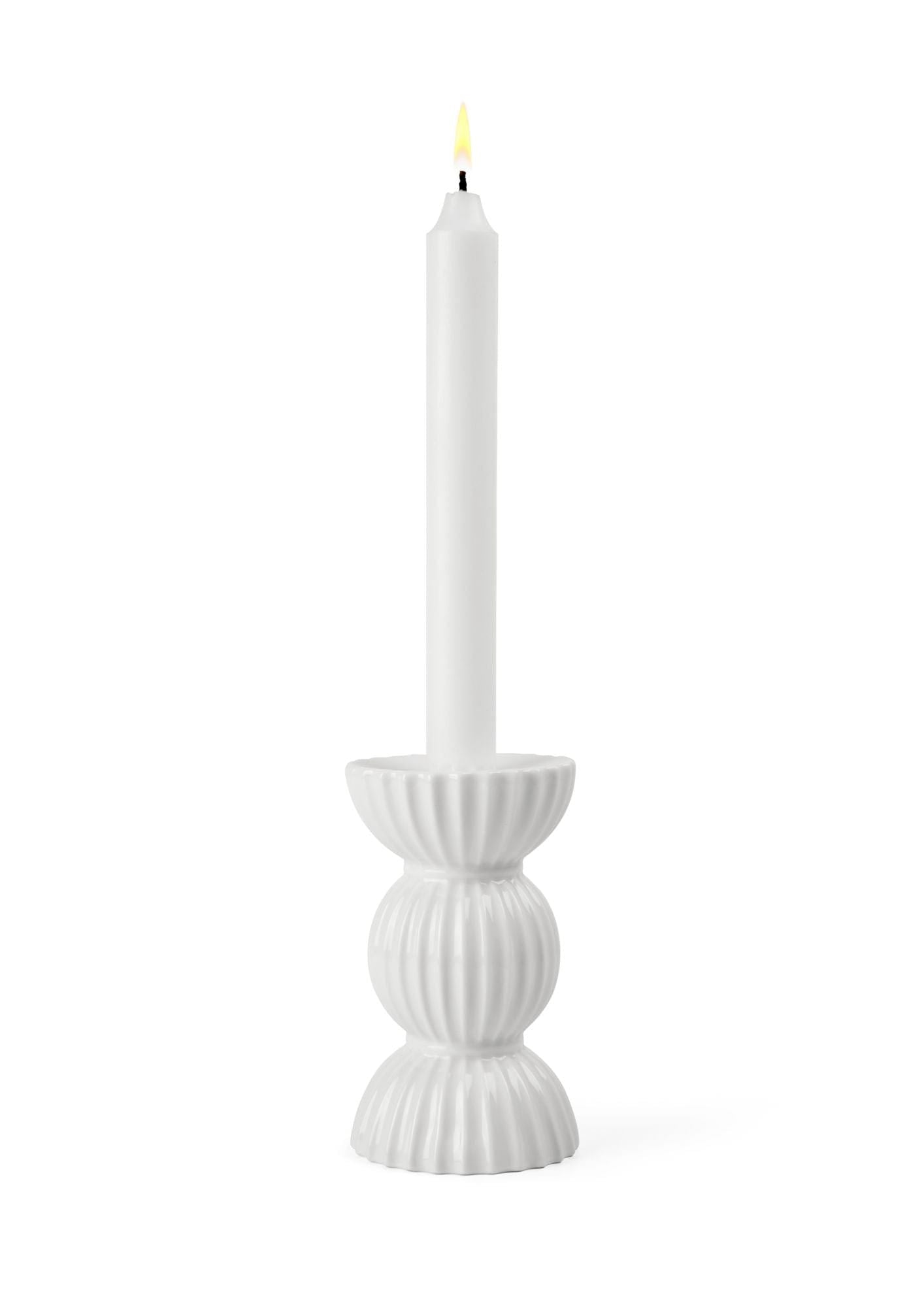[product_category]-Lyngby Porcelæn Lyngby Tura Candlestick 14 Cm, White-Lyngby Porcelæn-5711507014654-201465-LYN-3