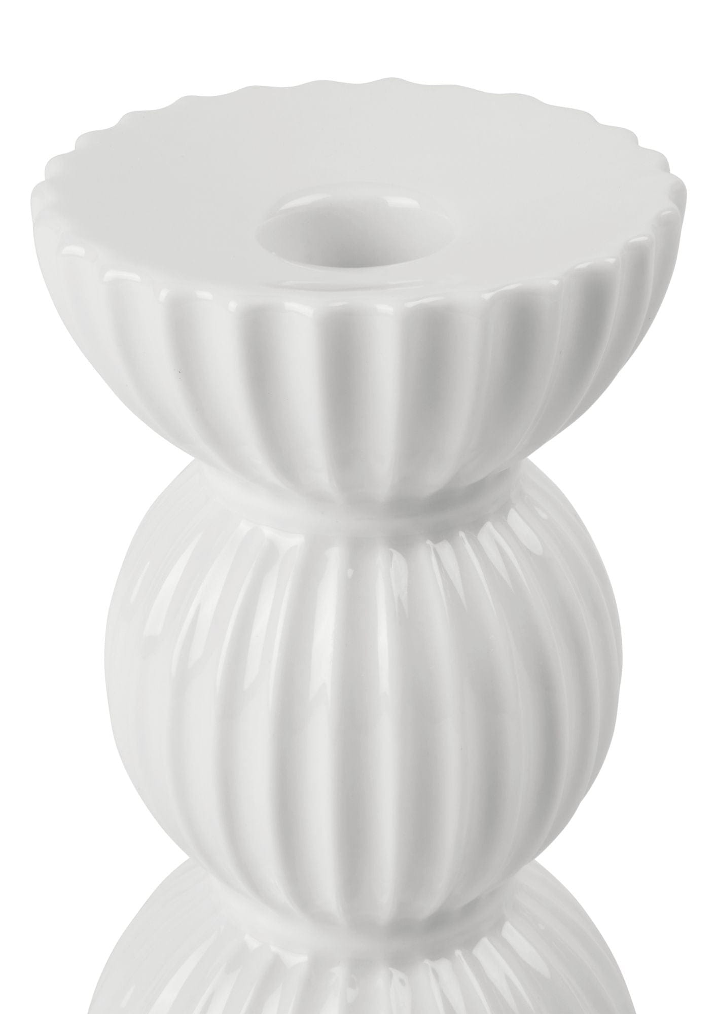 [product_category]-Lyngby Porcelæn Lyngby Tura Candlestick 14 Cm, White-Lyngby Porcelæn-5711507014654-201465-LYN-4
