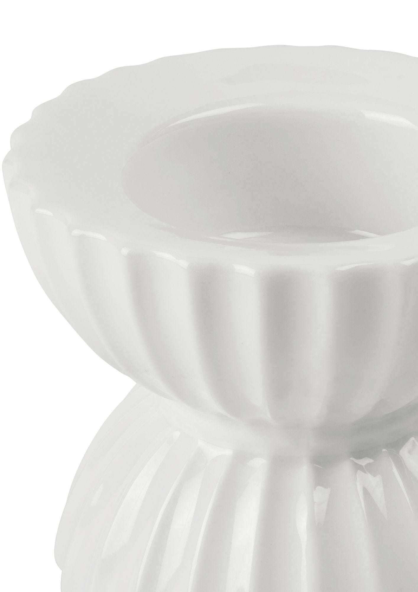 [product_category]-Lyngby Porcelæn Lyngby Tura Tealight Holder ø8 Cm, White-Lyngby Porcelæn-5711507014647-201464-LYN-4