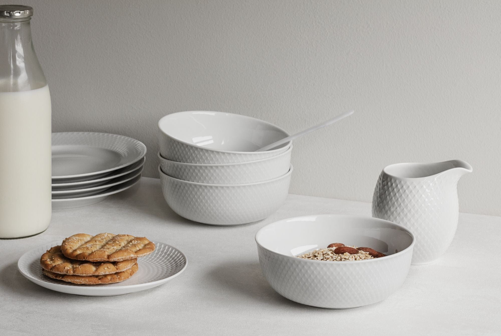 [product_category]-Lyngby Porcelæn Rhombe Bowl ø15,5 Cm, White-Lyngby Porcelæn-5711507012278-201227-LYN-8