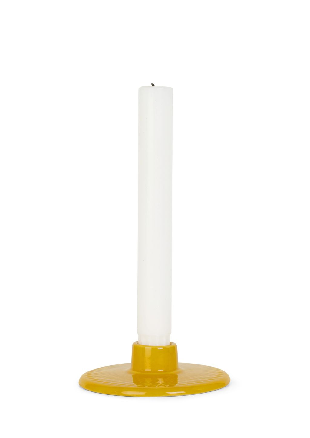 [product_category]-Lyngby Porcelæn Rhombe Color Candlestick H3 Cm, Yellow-Lyngby Porcelæn-5711507019284-201928-LYN-3