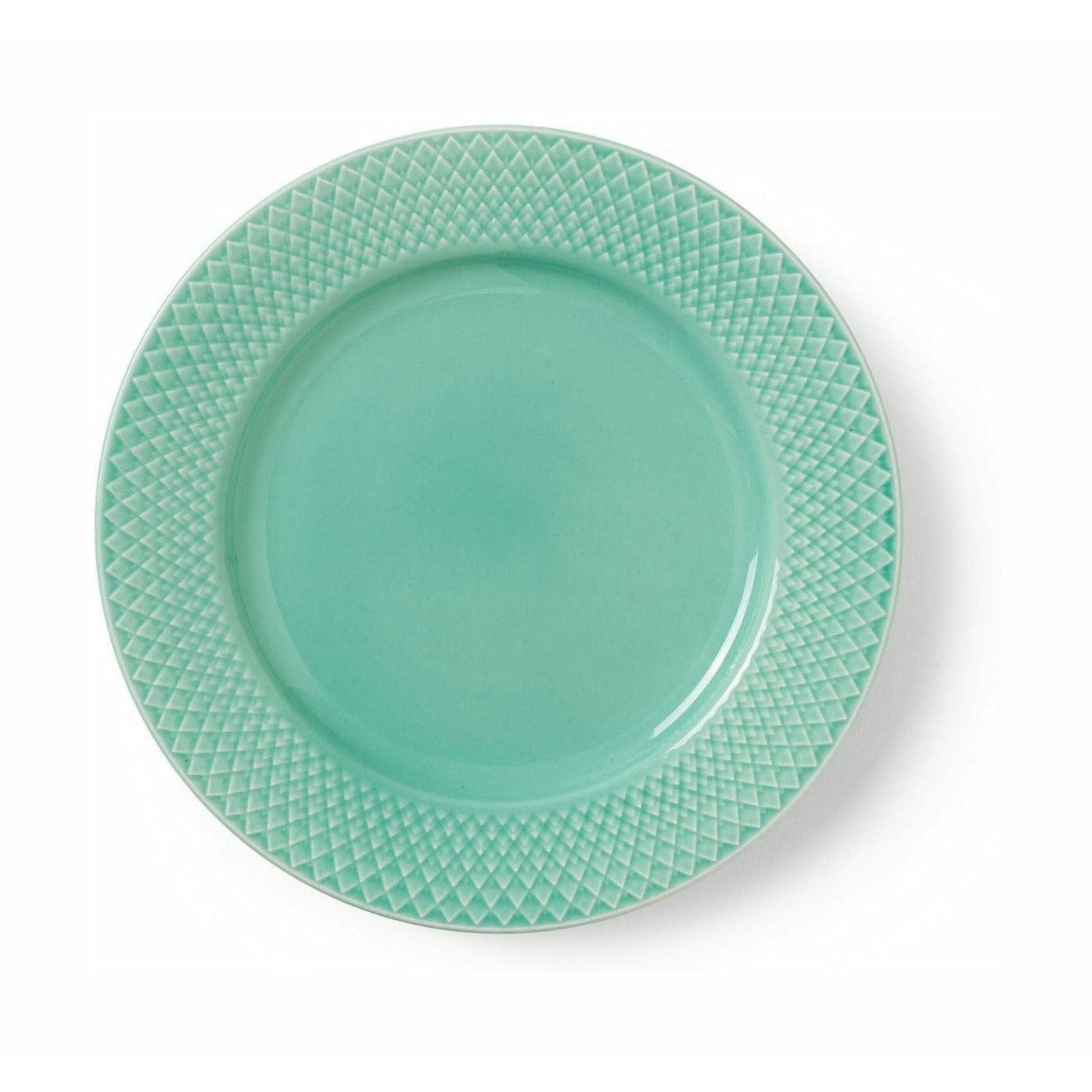 [product_category]-Lyngby Porcelæn Rhombe Color Flat Plate ø21 Cm, Aqua-Lyngby Porcelæn-5711507019901-201990-LYN-1