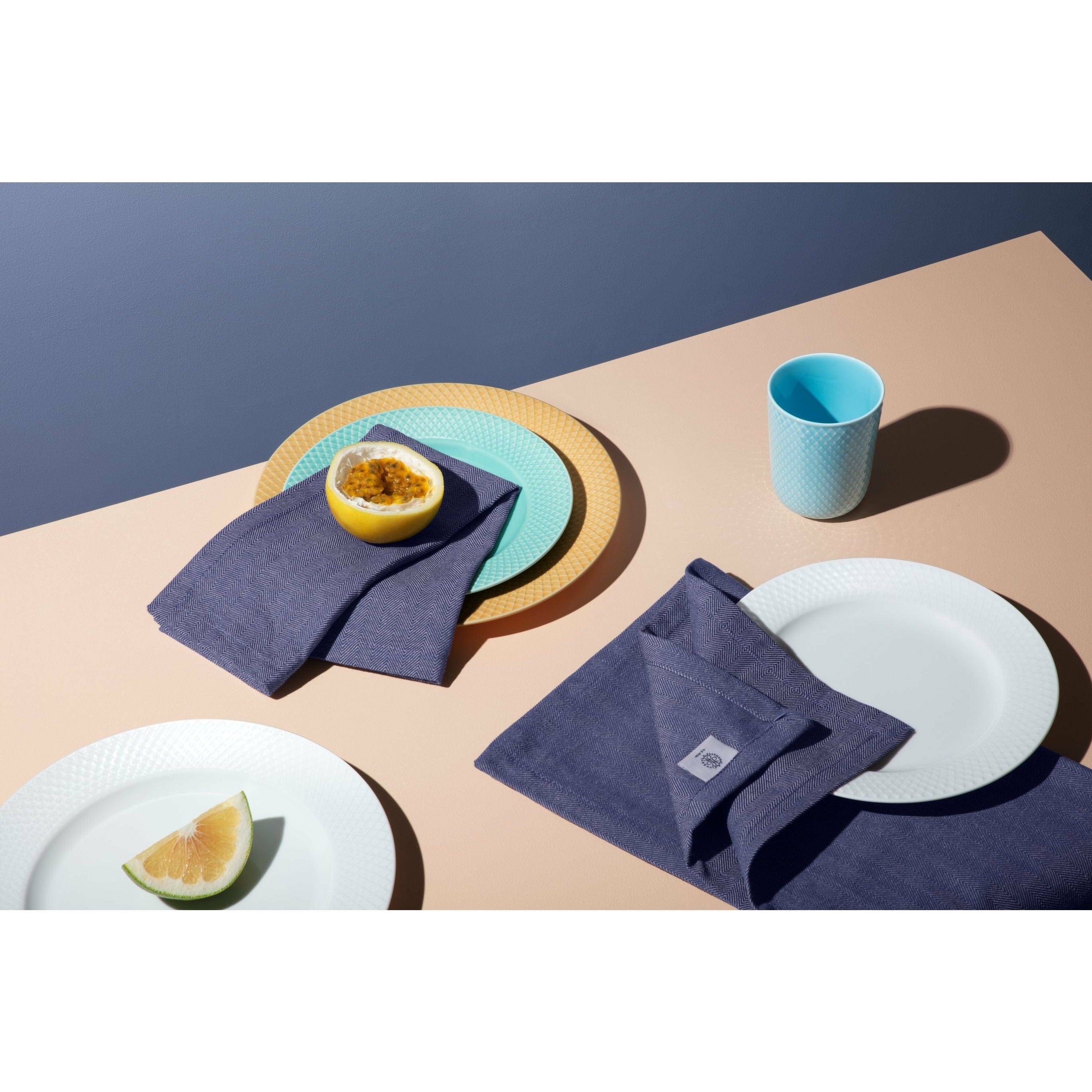 [product_category]-Lyngby Porcelæn Rhombe Color Flat Plate ø21 Cm, Aqua-Lyngby Porcelæn-5711507019901-201990-LYN-9
