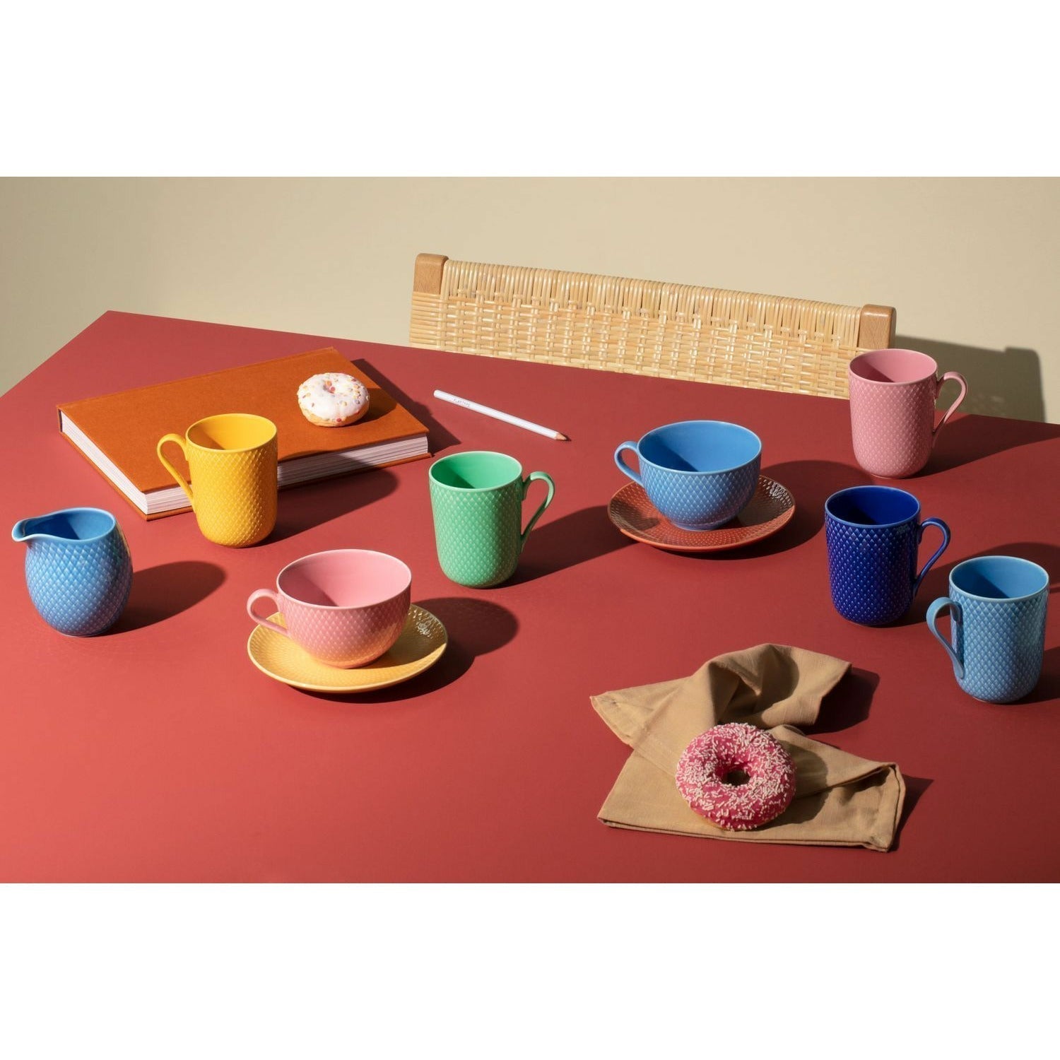 [product_category]-Lyngby Porcelæn Rhombe Color Mug With Handle, Pink-Lyngby Porcelæn-5711507019741-201974-LYN-3