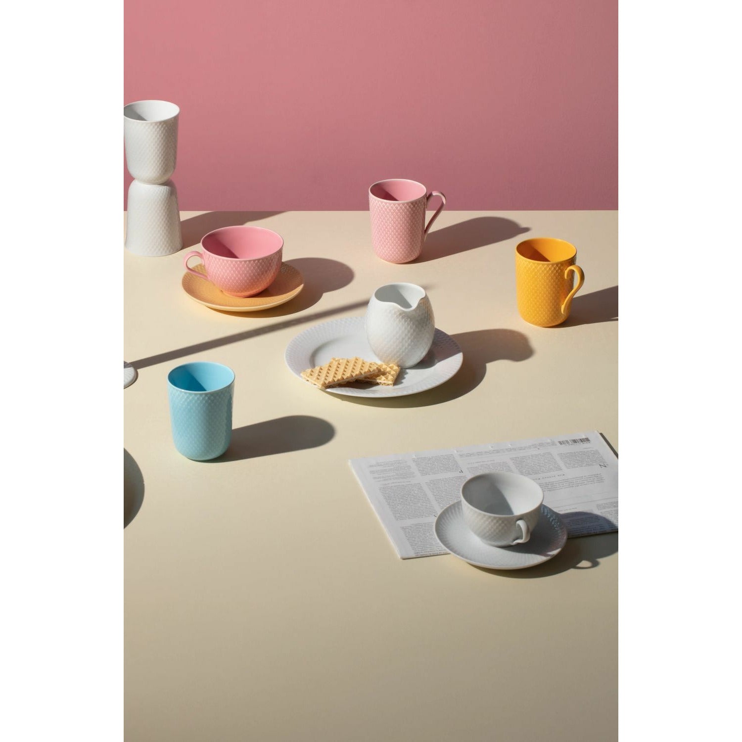[product_category]-Lyngby Porcelæn Rhombe Color Mug With Handle, Pink-Lyngby Porcelæn-5711507019741-201974-LYN-5