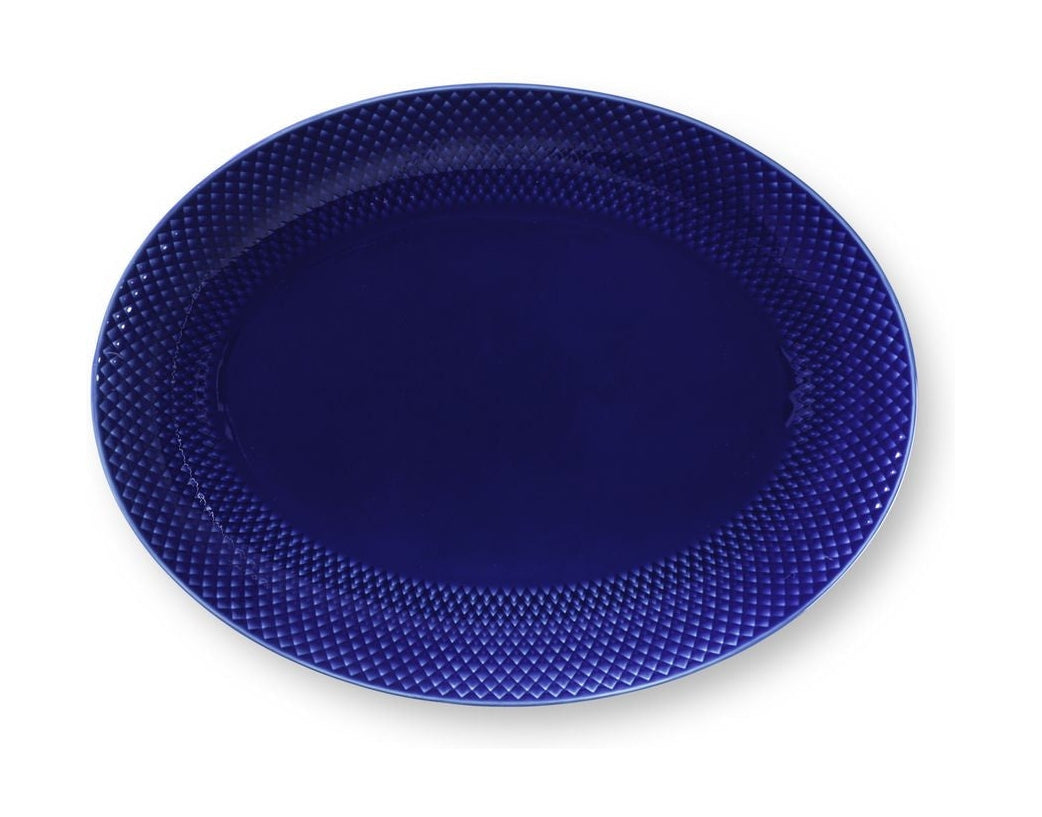 [product_category]-Lyngby Porcelæn Rhombe Color Oval Serving Plate 35x26,5, Dark Blue-Lyngby Porcelæn-5711507019536-201953-LYN-1