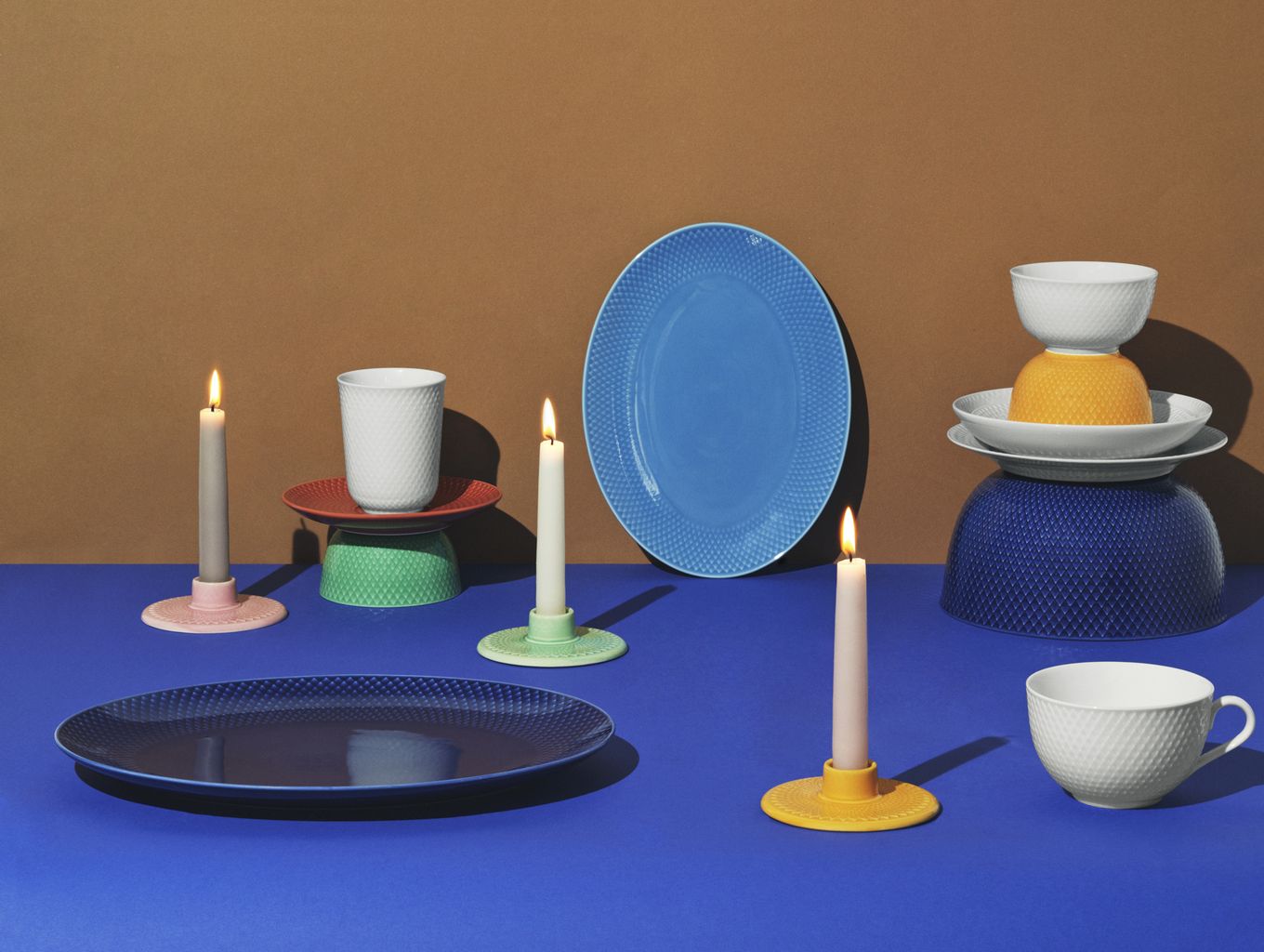 [product_category]-Lyngby Porcelæn Rhombe Color Oval Serving Plate 35x26,5, Dark Blue-Lyngby Porcelæn-5711507019536-201953-LYN-5