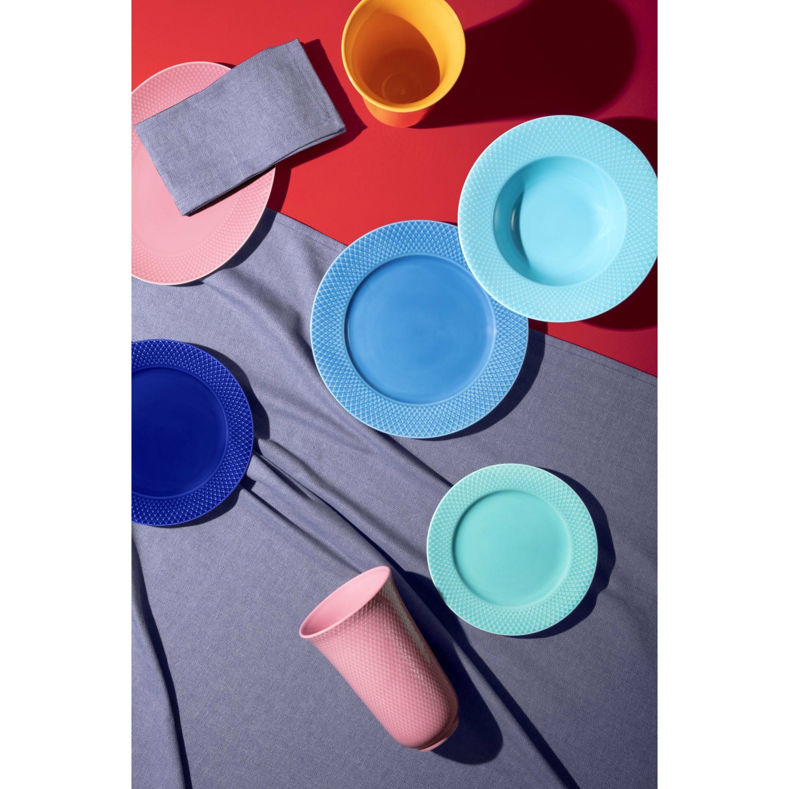 [product_category]-Lyngby Porcelæn Rhombe Color Soup Plate ø24,5 Cm, Turquoise-Lyngby Porcelæn-5711507019826-201982-LYN-3