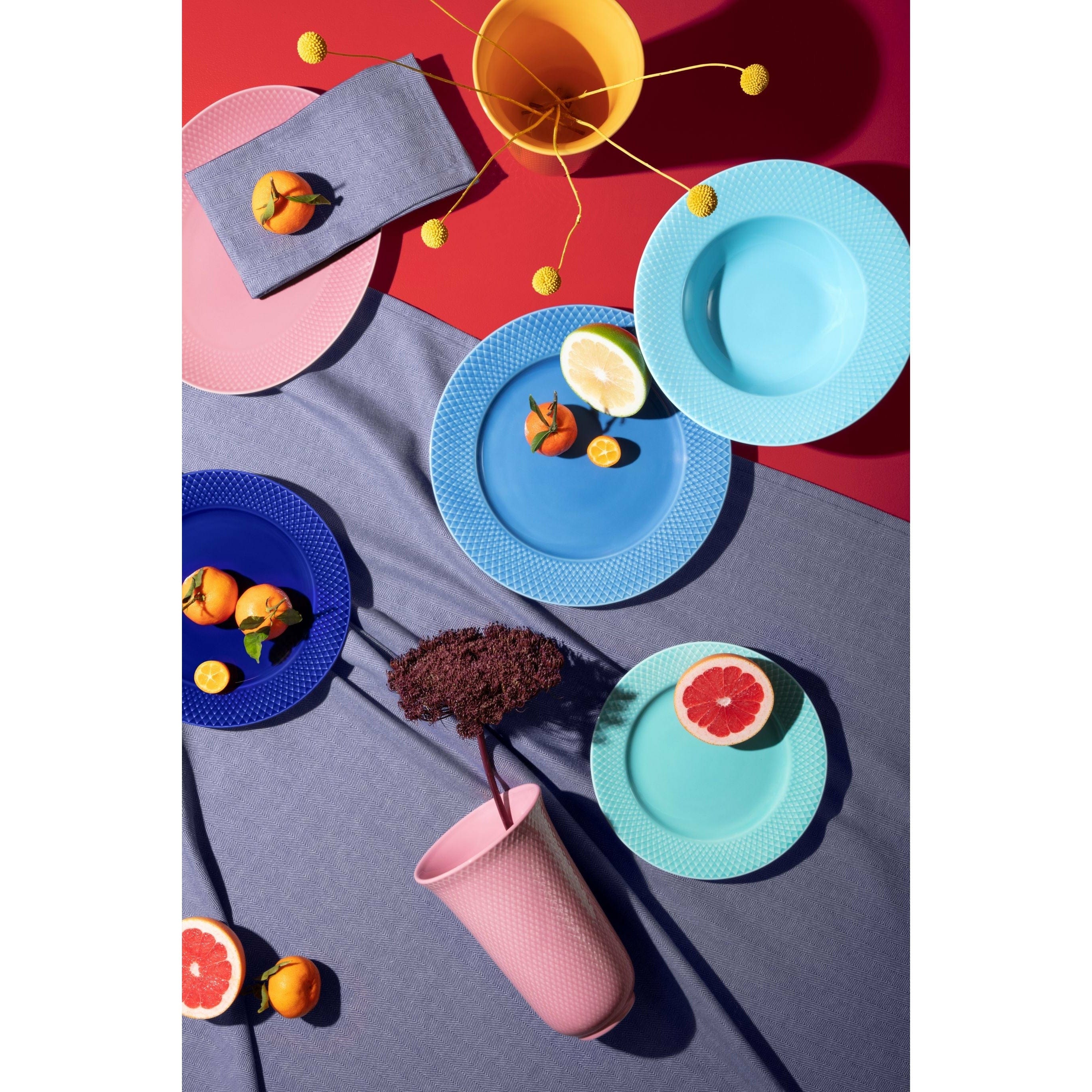 [product_category]-Lyngby Porcelæn Rhombe Color Soup Plate ø24,5 Cm, Turquoise-Lyngby Porcelæn-5711507019826-201982-LYN-7