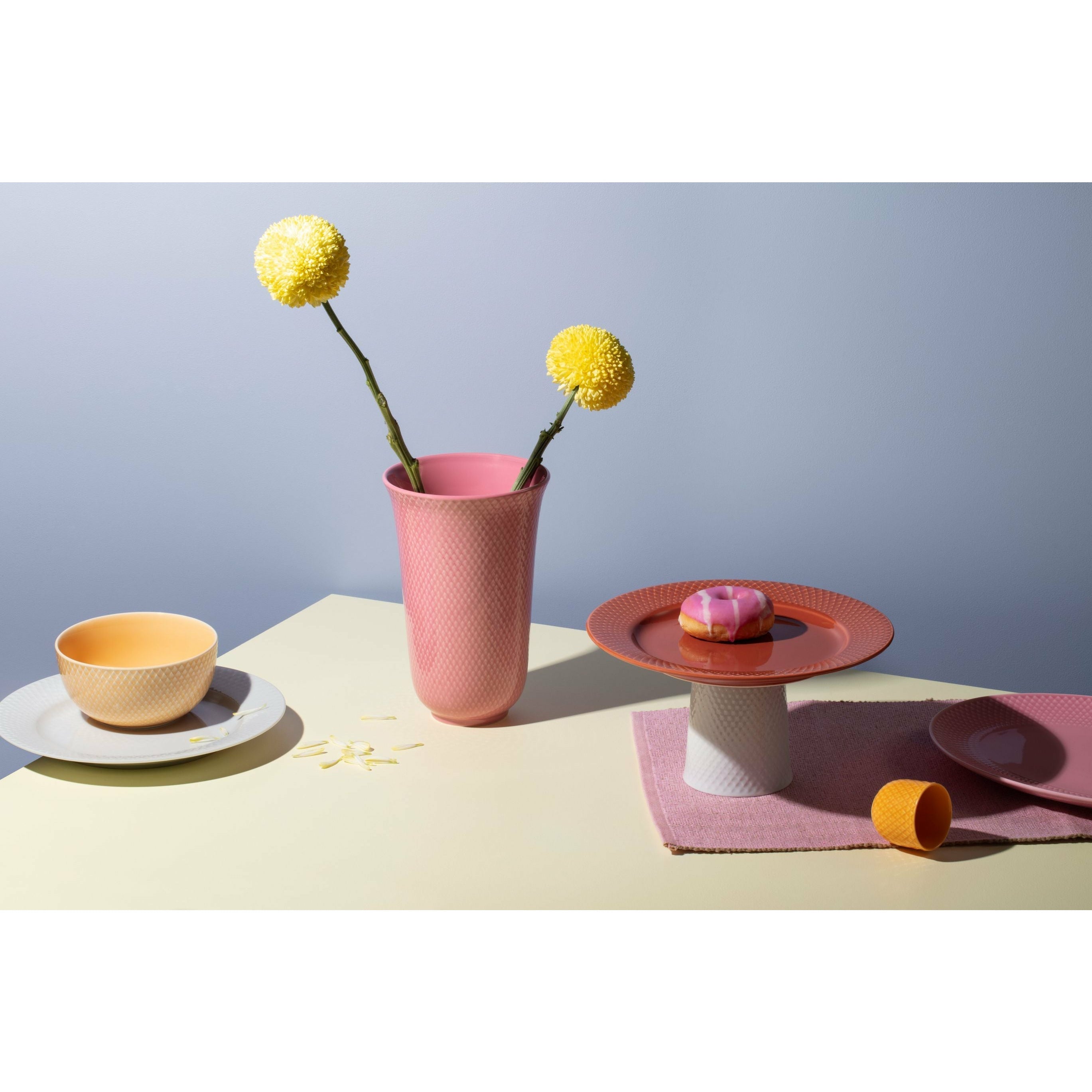 [product_category]-Lyngby Porcelæn Rhombe Color Vase 20 Cm, Pink-Lyngby Porcelæn-5711507019215-201921-LYN-2