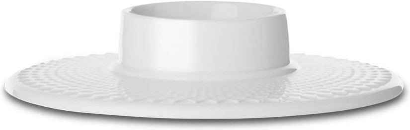 [product_category]-Lyngby Rhombe Block Candlestick ø14,5cm, White-Lyngby Porcelæn-5711507017310-201731-LYN-1
