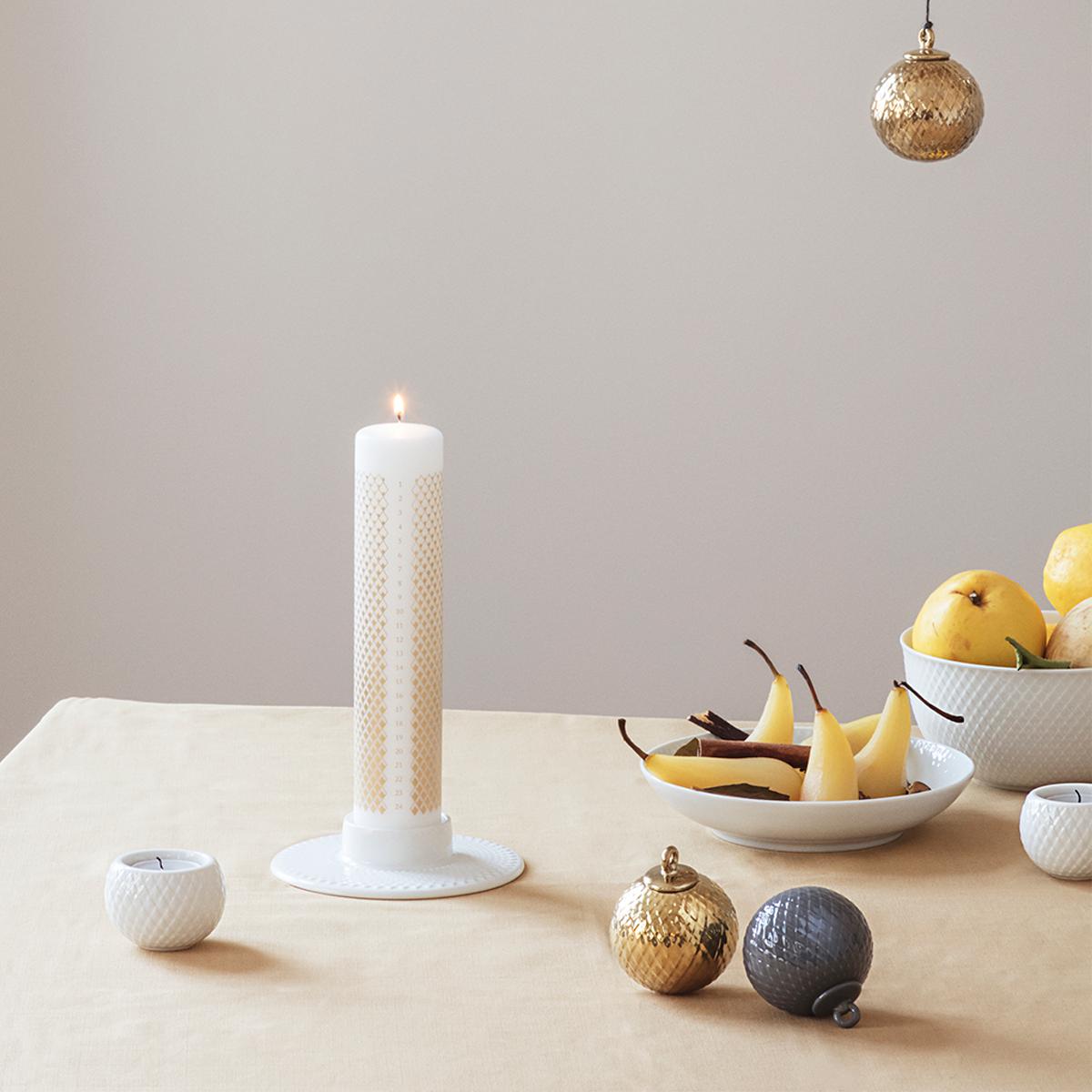 [product_category]-Lyngby Rhombe Calendar Candle ø5cm Fully Refined Special Wax, Multi Coloured-Lyngby Porcelæn-5711507017303-201730-LYN-3