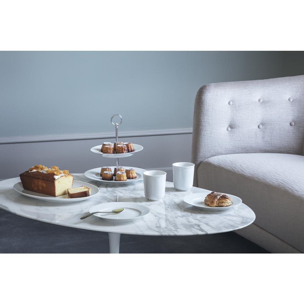 [product_category]-Lyngby Rhombe Etagere White, 27 Cm-Lyngby Porcelæn-5711507012063-201206-LYN-5