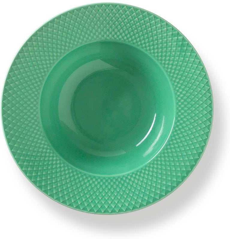 [product_category]-Lyngby Rhombe Plate Deep Green, 24,5cm-Lyngby Porcelæn-5711507019406-201940-LYN-1