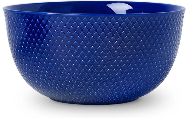 [product_category]-Lyngby Rhombe Serving Bowl Dark Blue, 22cm-Lyngby Porcelæn-5711507019154-201915-LYN-1