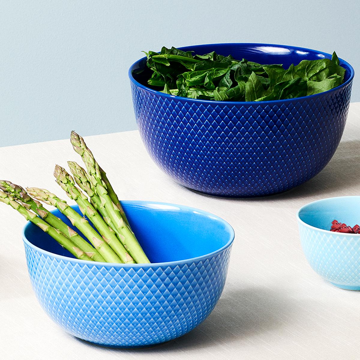 [product_category]-Lyngby Rhombe Serving Bowl Dark Blue, 22cm-Lyngby Porcelæn-5711507019154-201915-LYN-2
