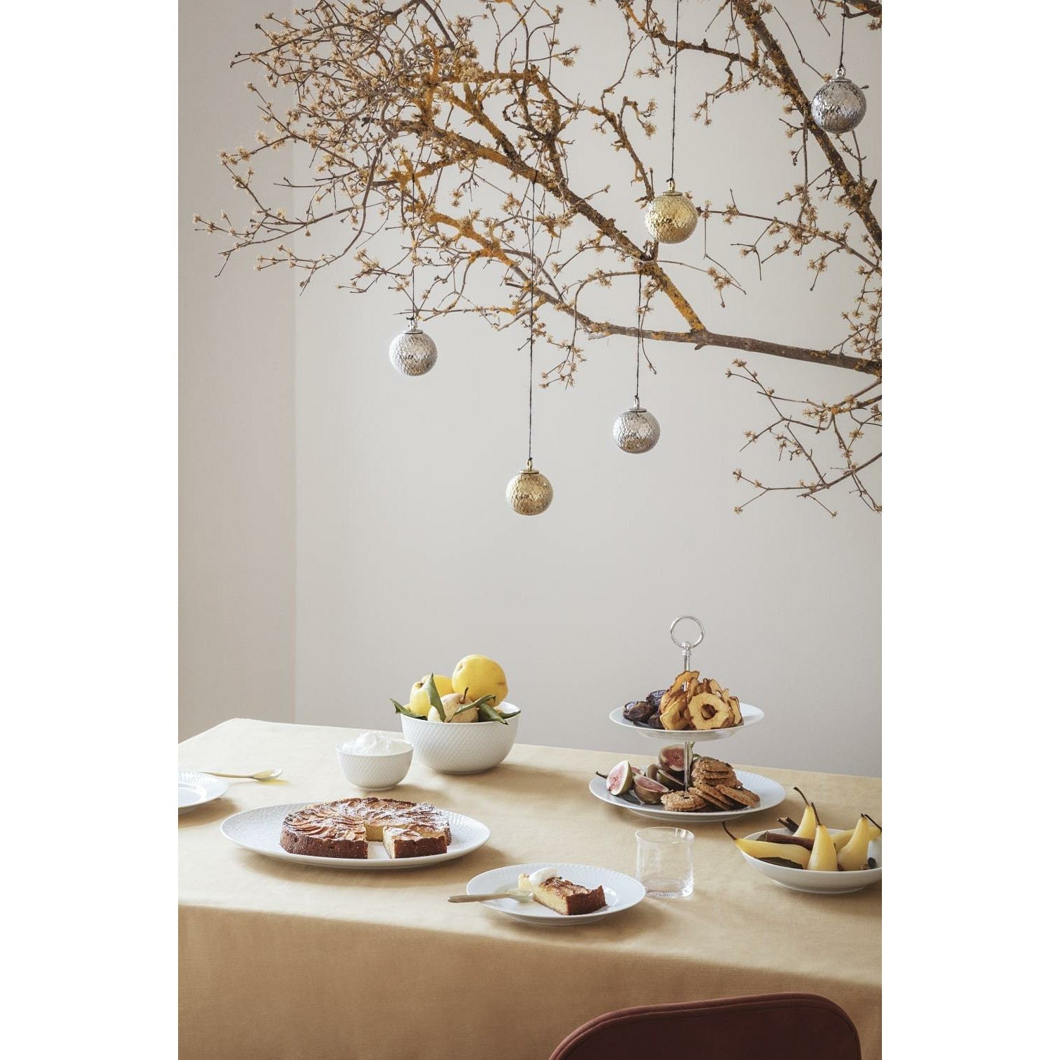 [product_category]-Lyngby Rhombe Serving Bowl White, 22 Cm-Lyngby Porcelæn-5711507012100-201210-LYN-3