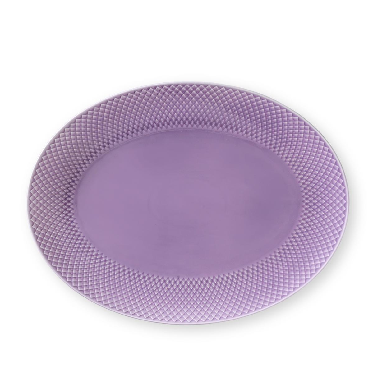 [product_category]-Lyngby Rhombe Serving Plate Oval Purple, 35cm-Lyngby Porcelæn-5711507019505-201950-LYN-2